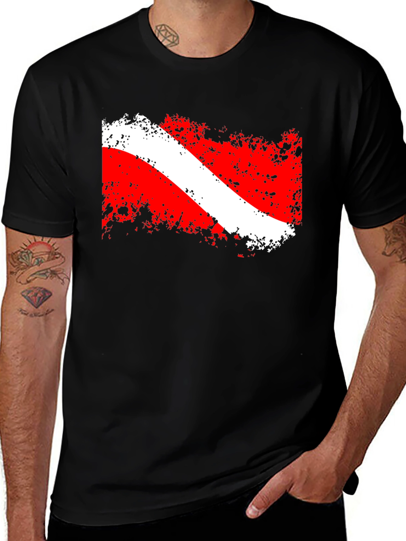 Variant 19 of Diver Down Flag Graphic Tee