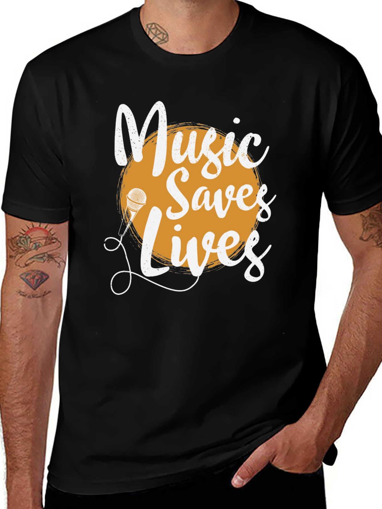 Variant 16 of Music Saves Lives Graphic Tee