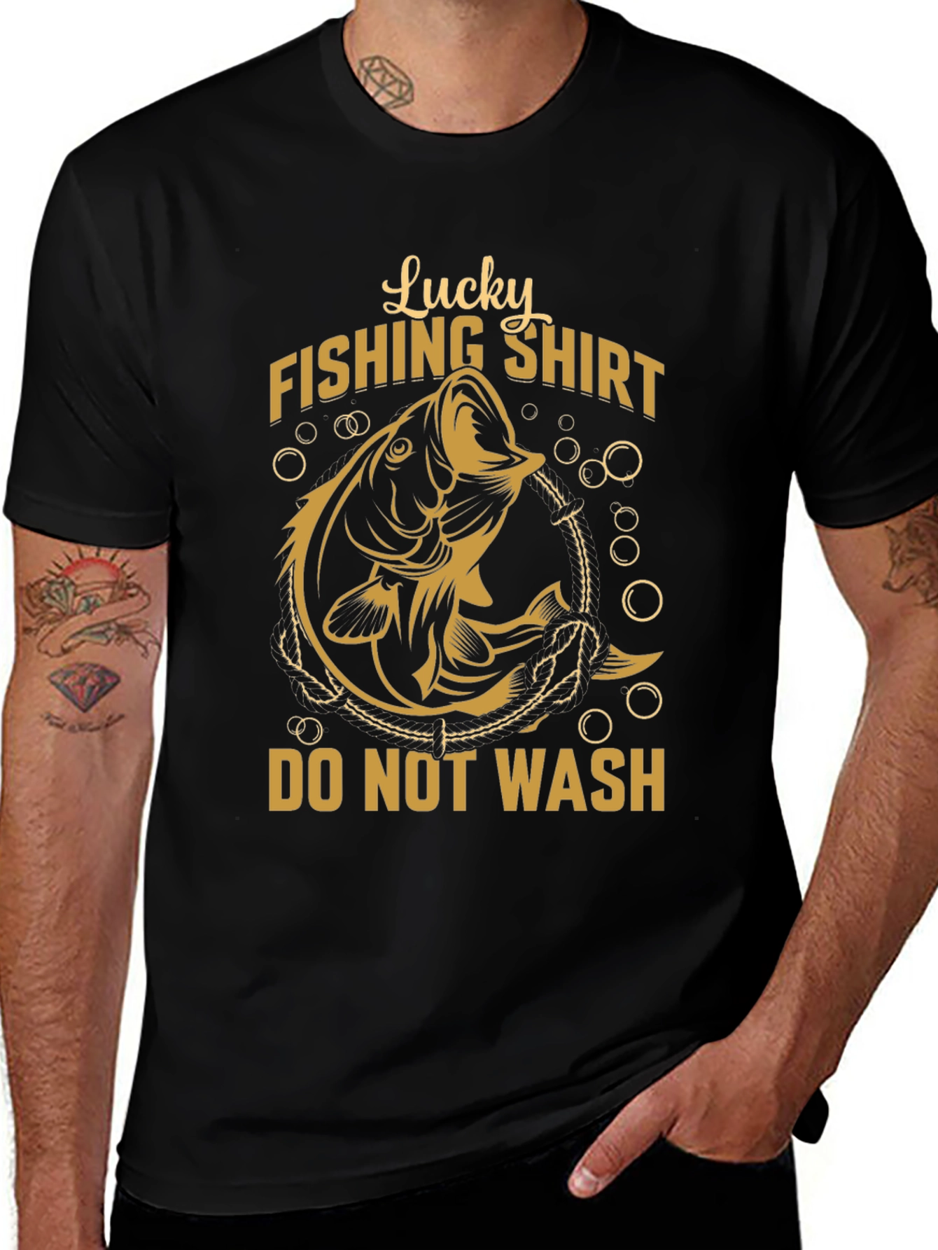 Variant 28 of Lucky Fishing Shirt - Do Not Wash - Men's Graphic Tee