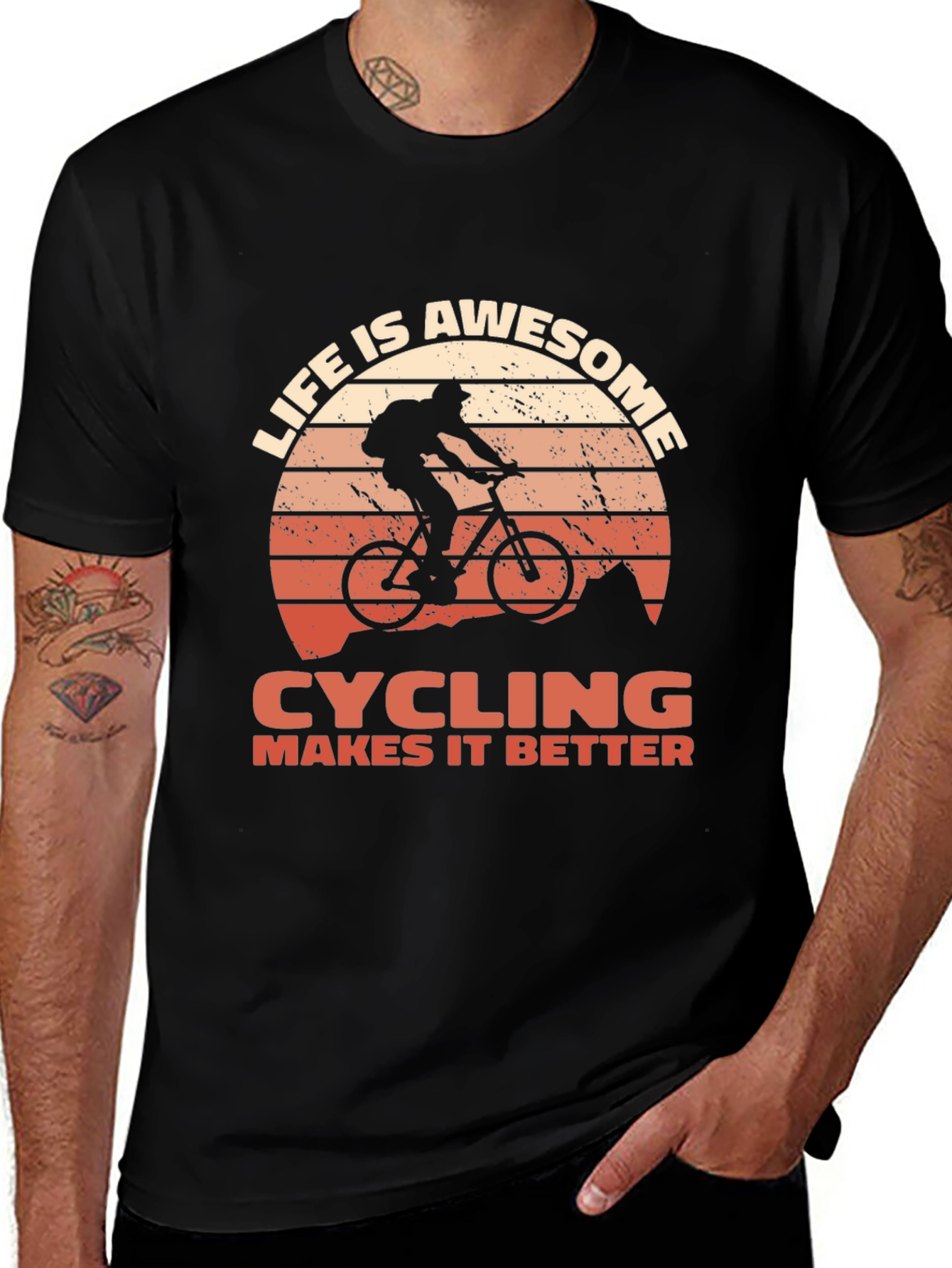 Variant 11 of Life is Awesome Cycling T-Shirt