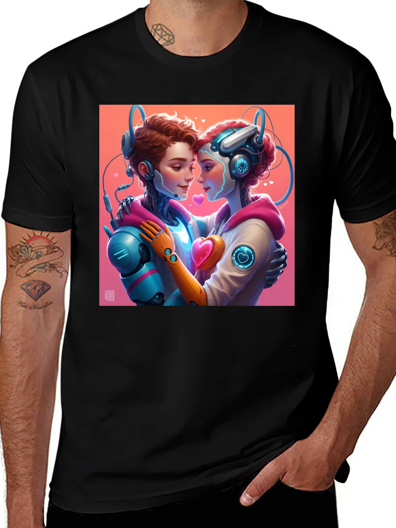 Variant 15 of Robot Romance Graphic Tee