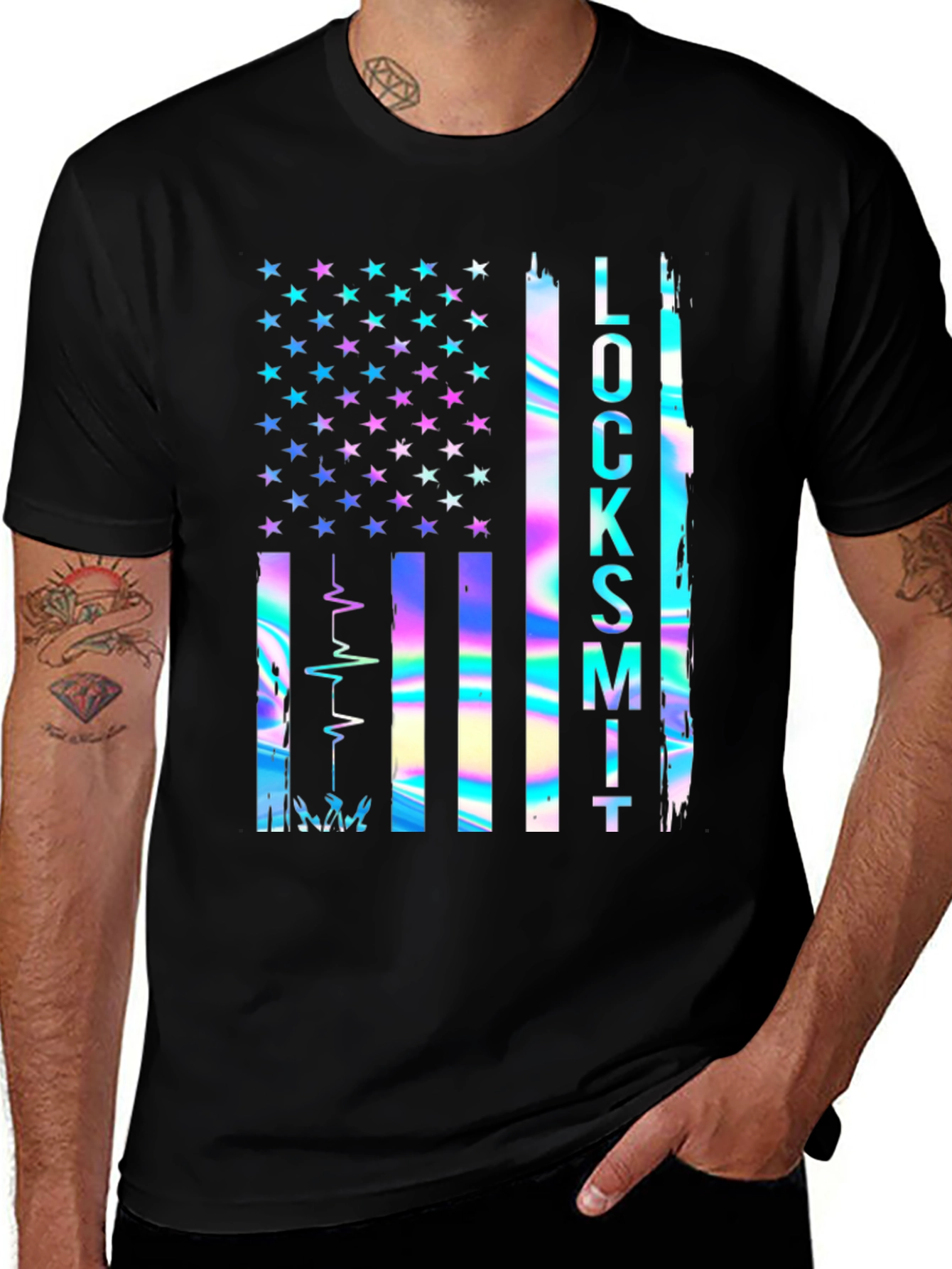 Variant 26 of Locksmith American Flag Graphic T-Shirt