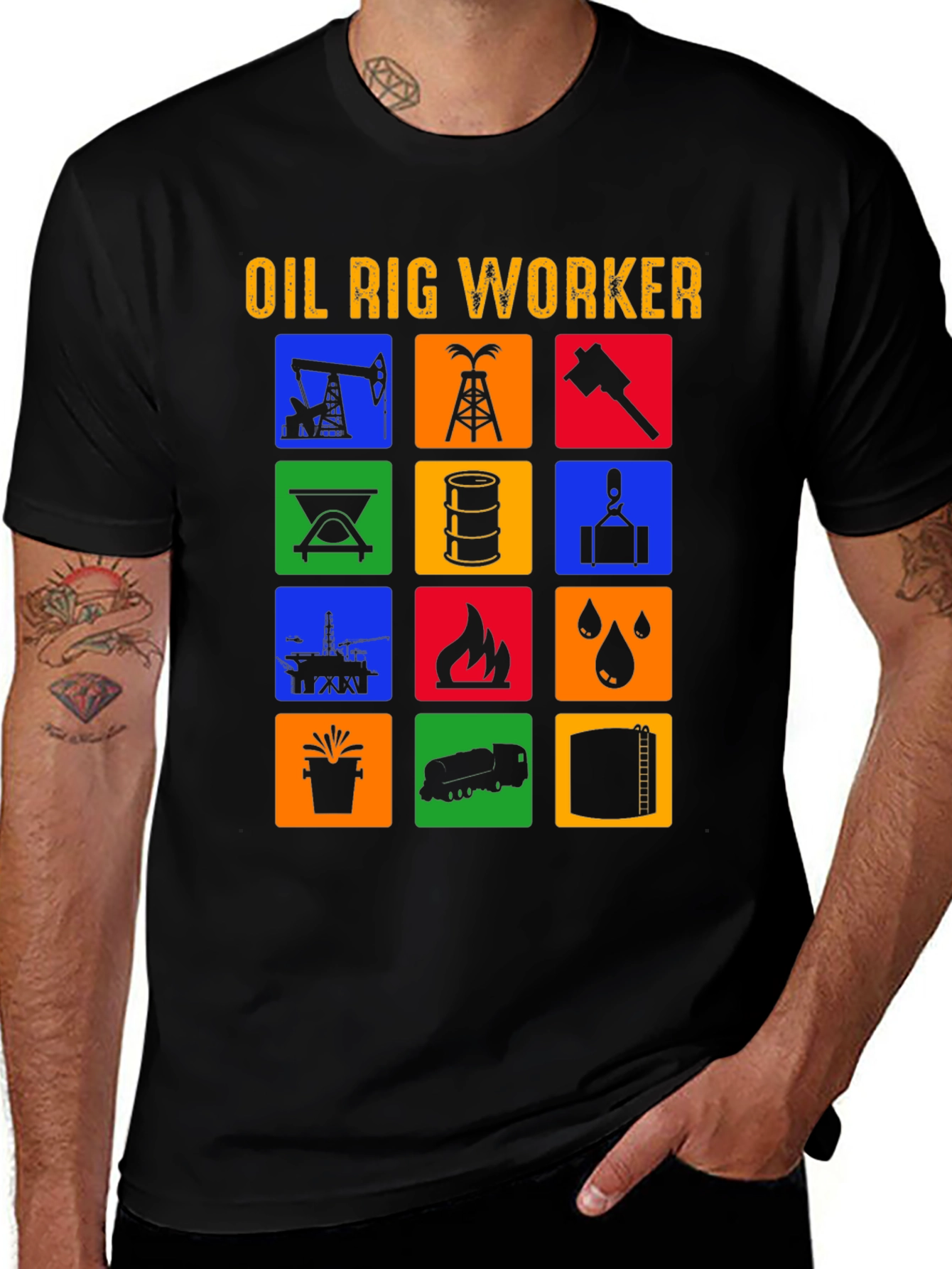 Variant 5 of Oil Rig Worker Graphic Tee