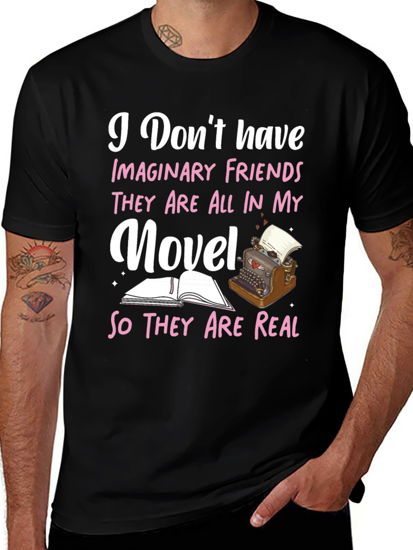 Variant 10 of Writer Novel T-Shirt - Imaginary Friends