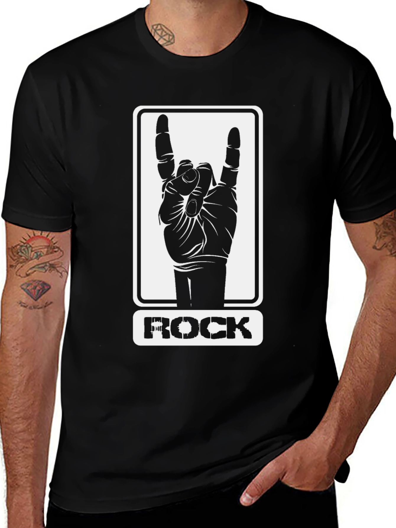 Variant 28 of Rock Hand Sign Graphic T-Shirt