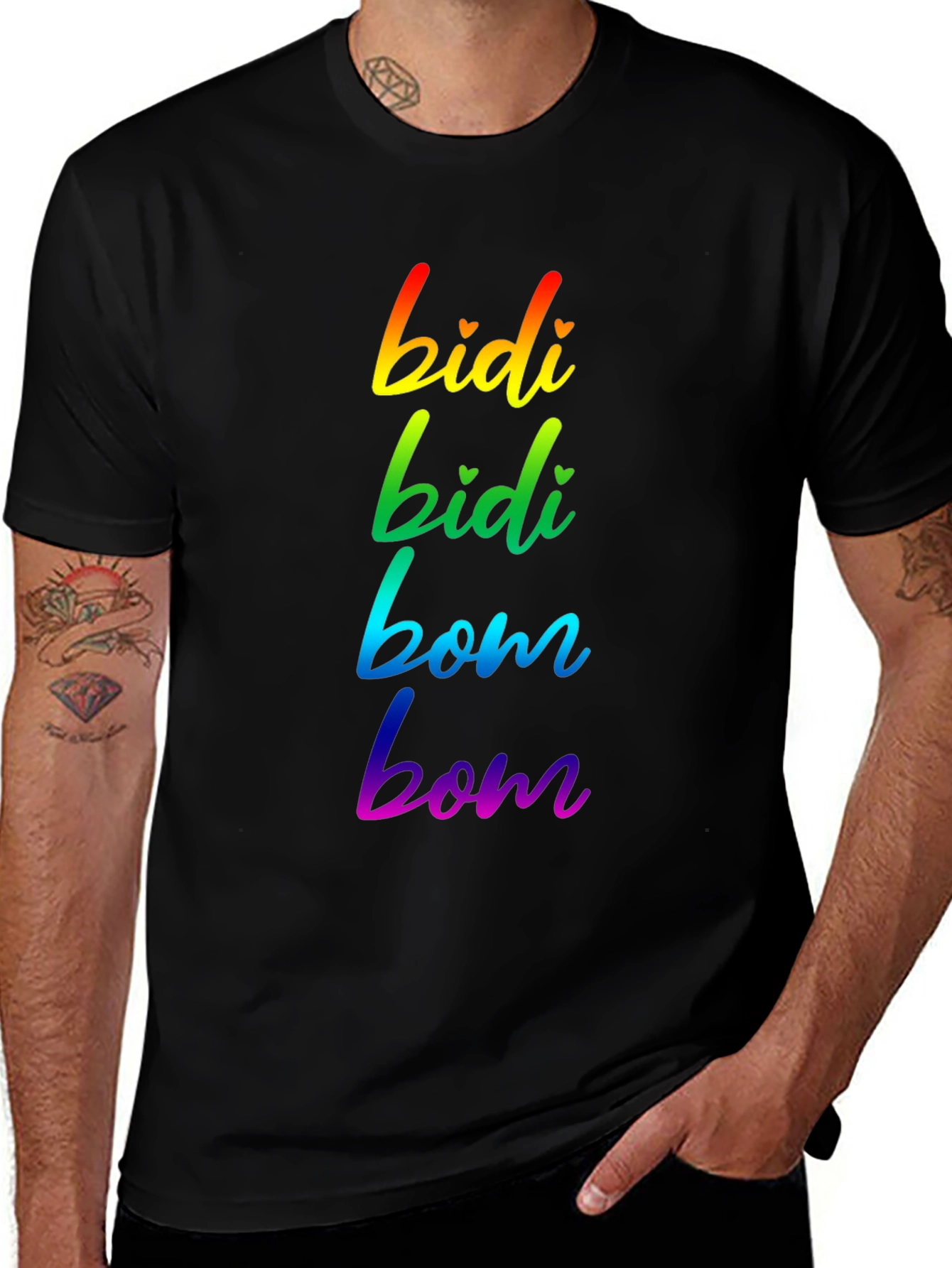 Variant 20 of Rainbow Bidi Bom T-Shirt - Pride Apparel