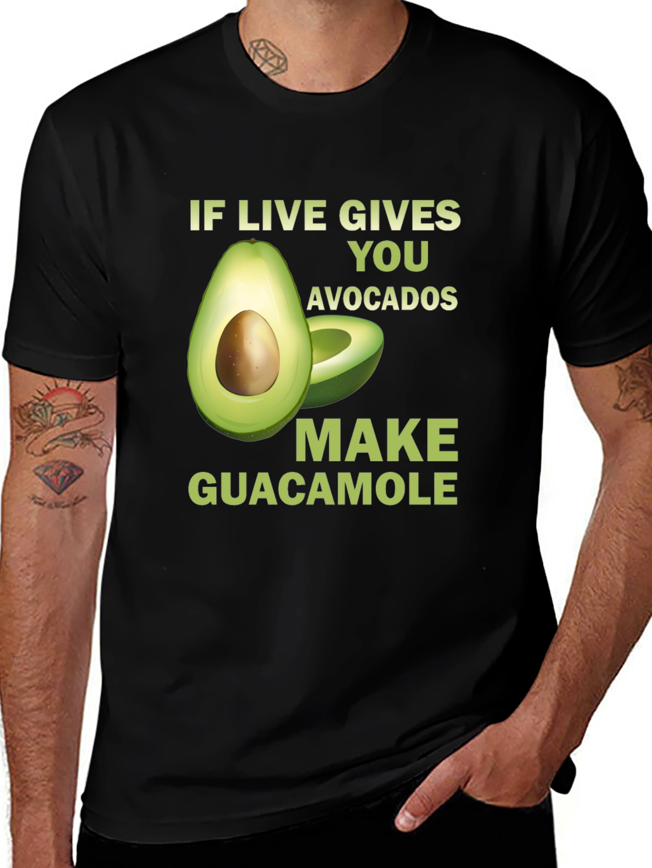 Variant 22 of Avocado Guacamole Graphic Tee - Funny Foodie T-Shirt