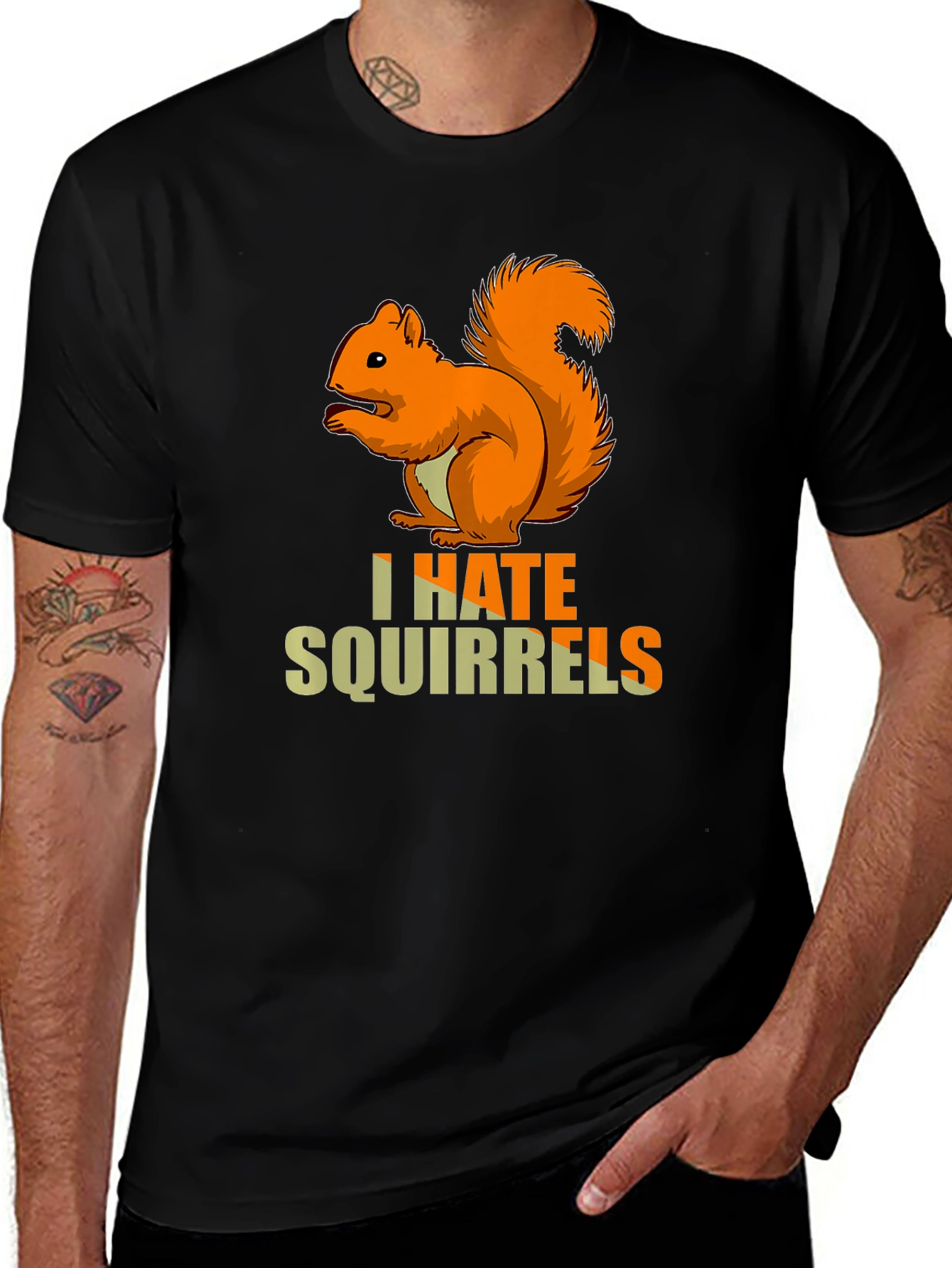 Variant 15 of I Hate Squirrels T-Shirt - Funny Graphic Tee