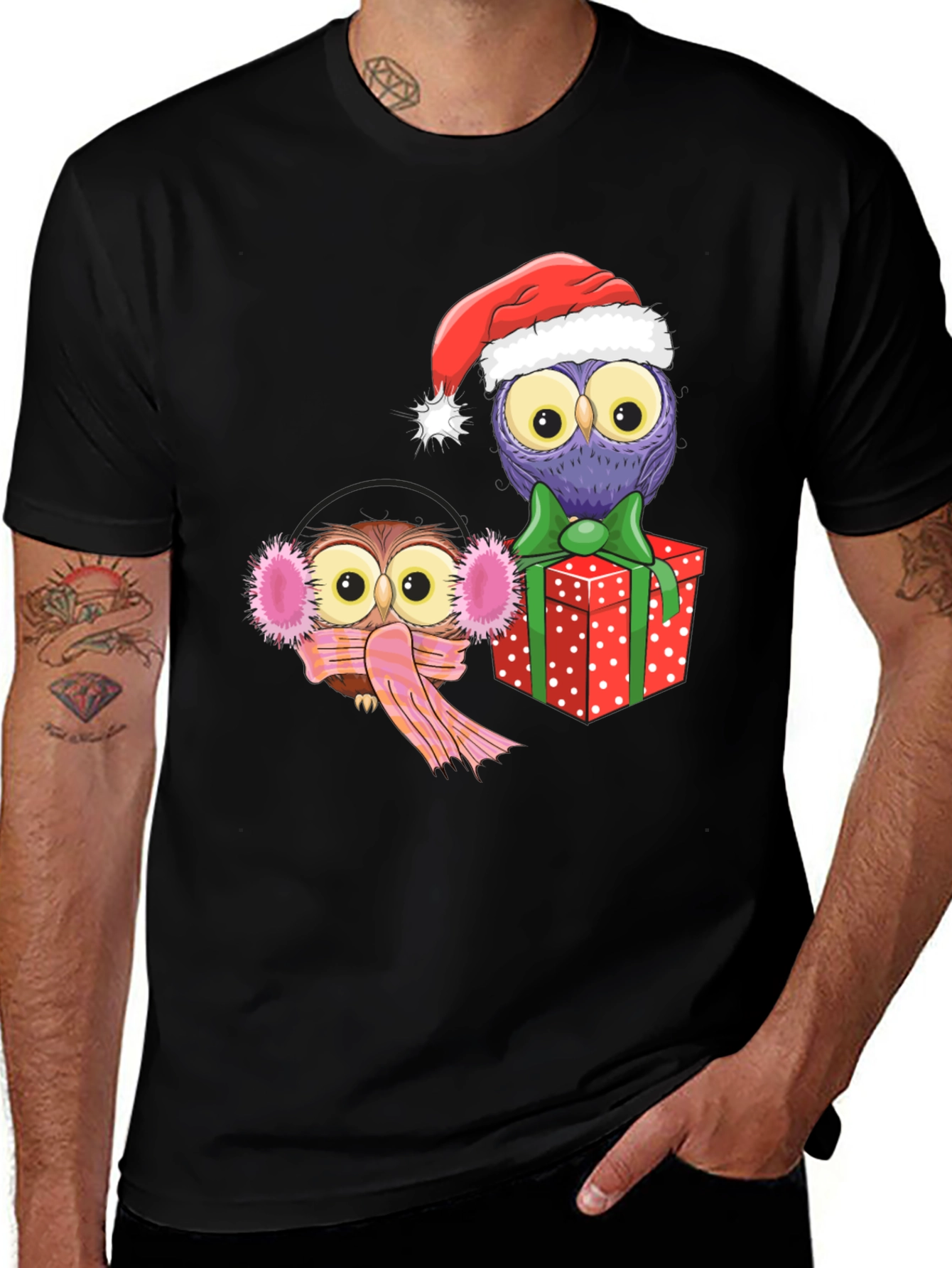 Variant 16 of Festive Owl Graphic Tee