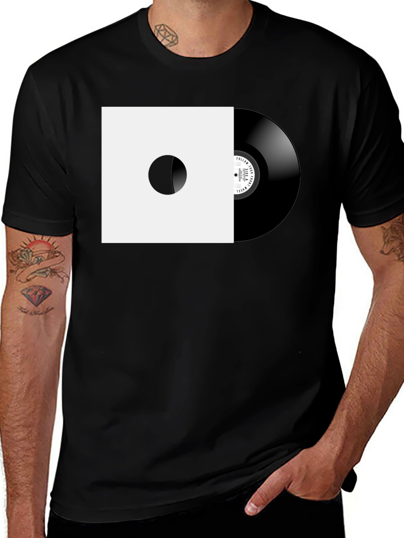 Variant 5 of Vinyl Record Graphic T-Shirt - Classic Music Lover Tee