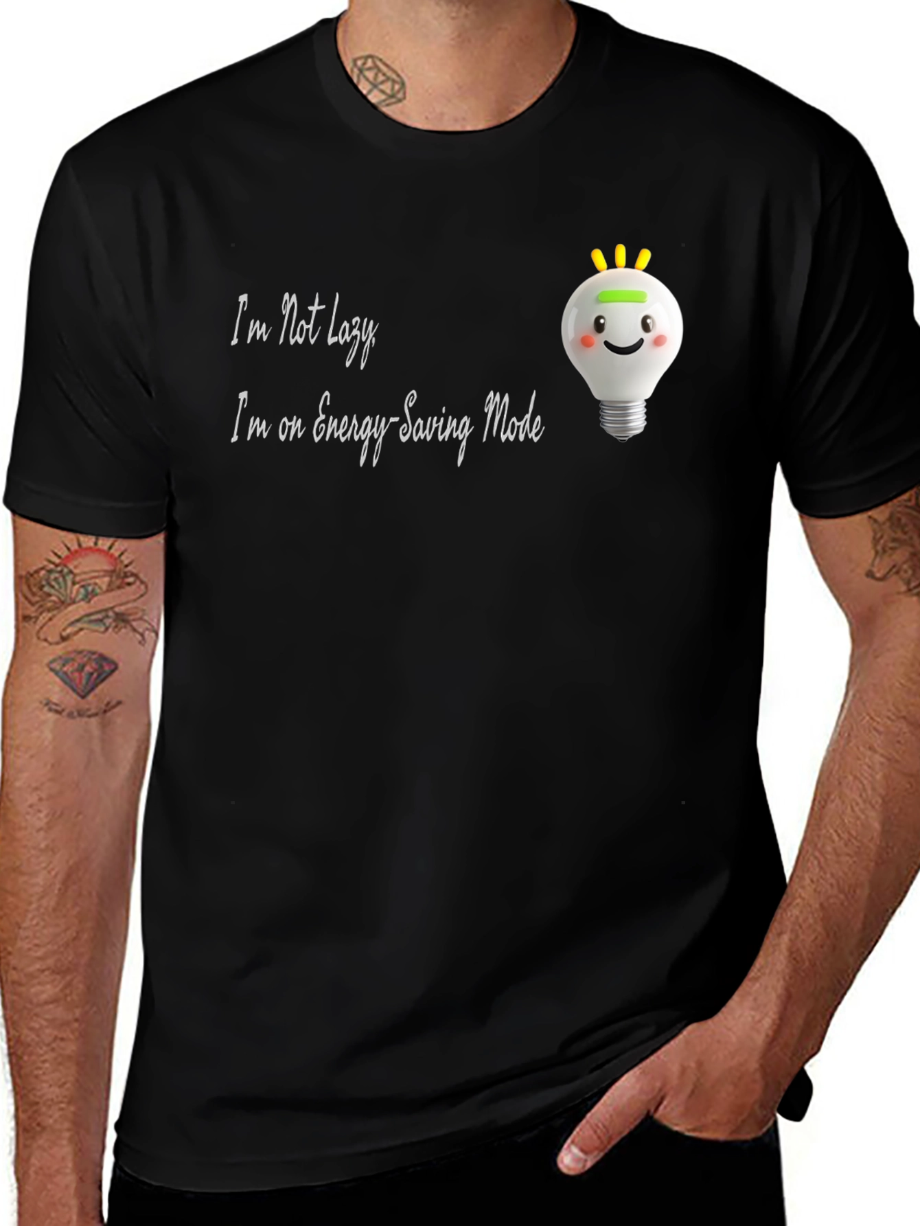 Funny Energy Saving Mode Graphic Tee