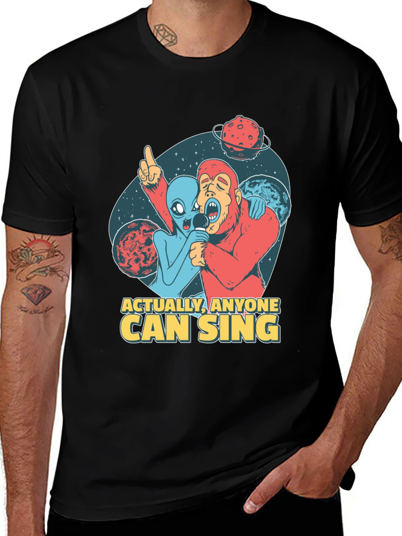 Variant 3 of Singing Alien & Ape Graphic Tee