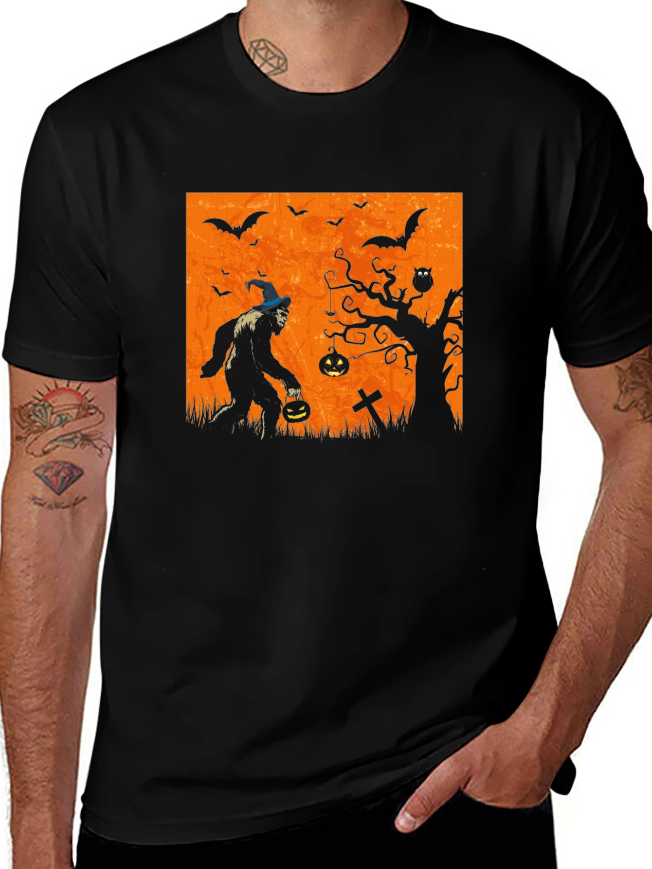 Variant 14 of Halloween Bigfoot T-Shirt - Spooky Sasquatch Tee