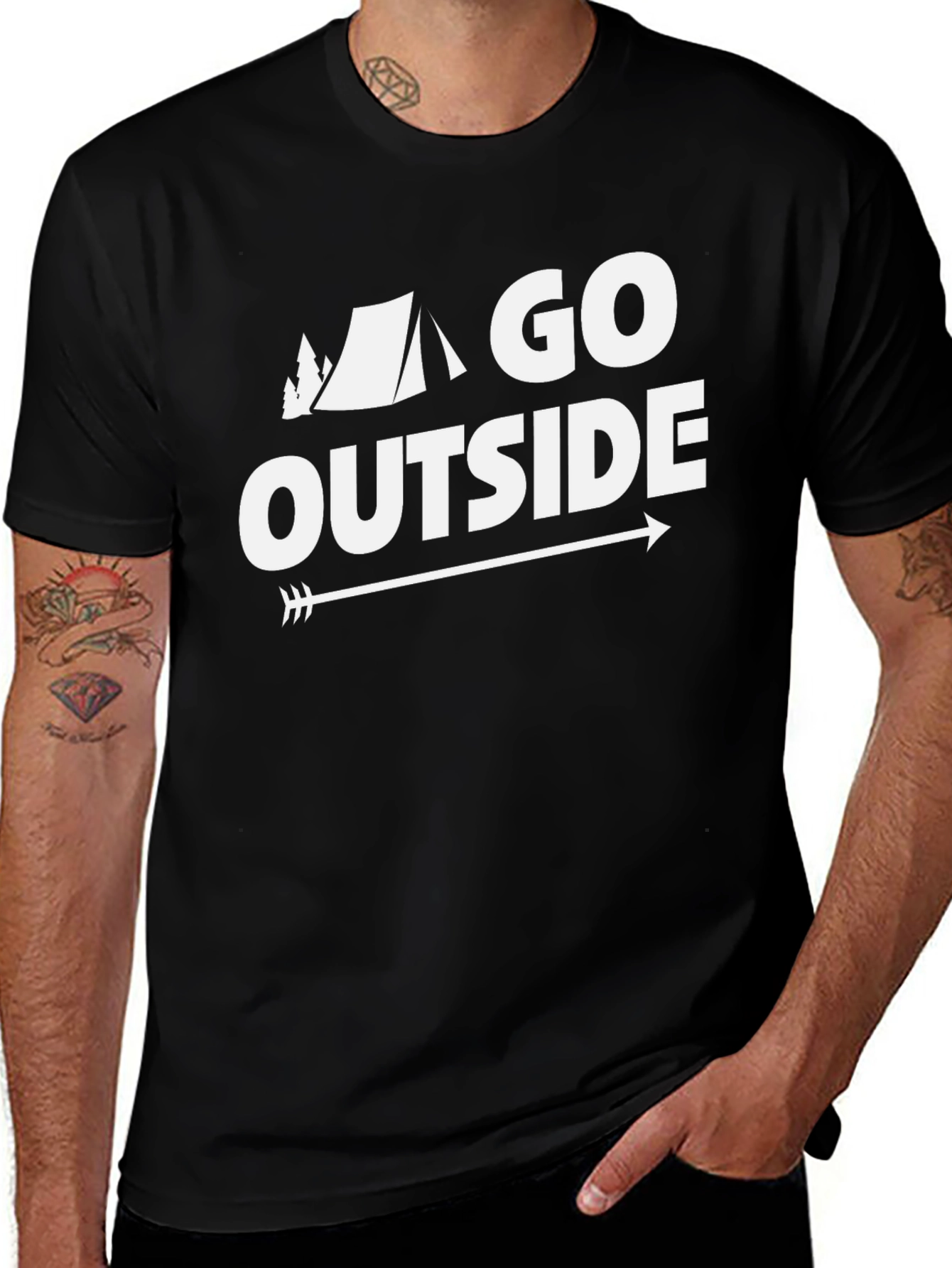 Go Outside Arrow Graphic Tee - Adventure Awaits!