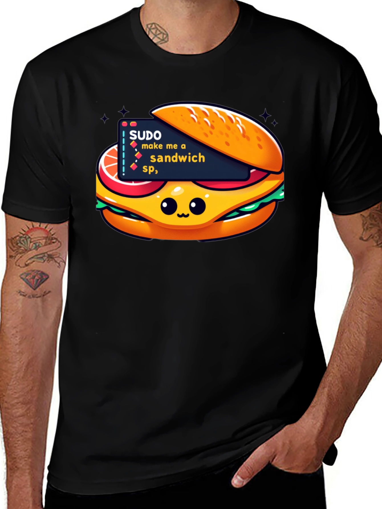 Variant 25 of Sudo Make Me A Sandwich T-Shirt - Black