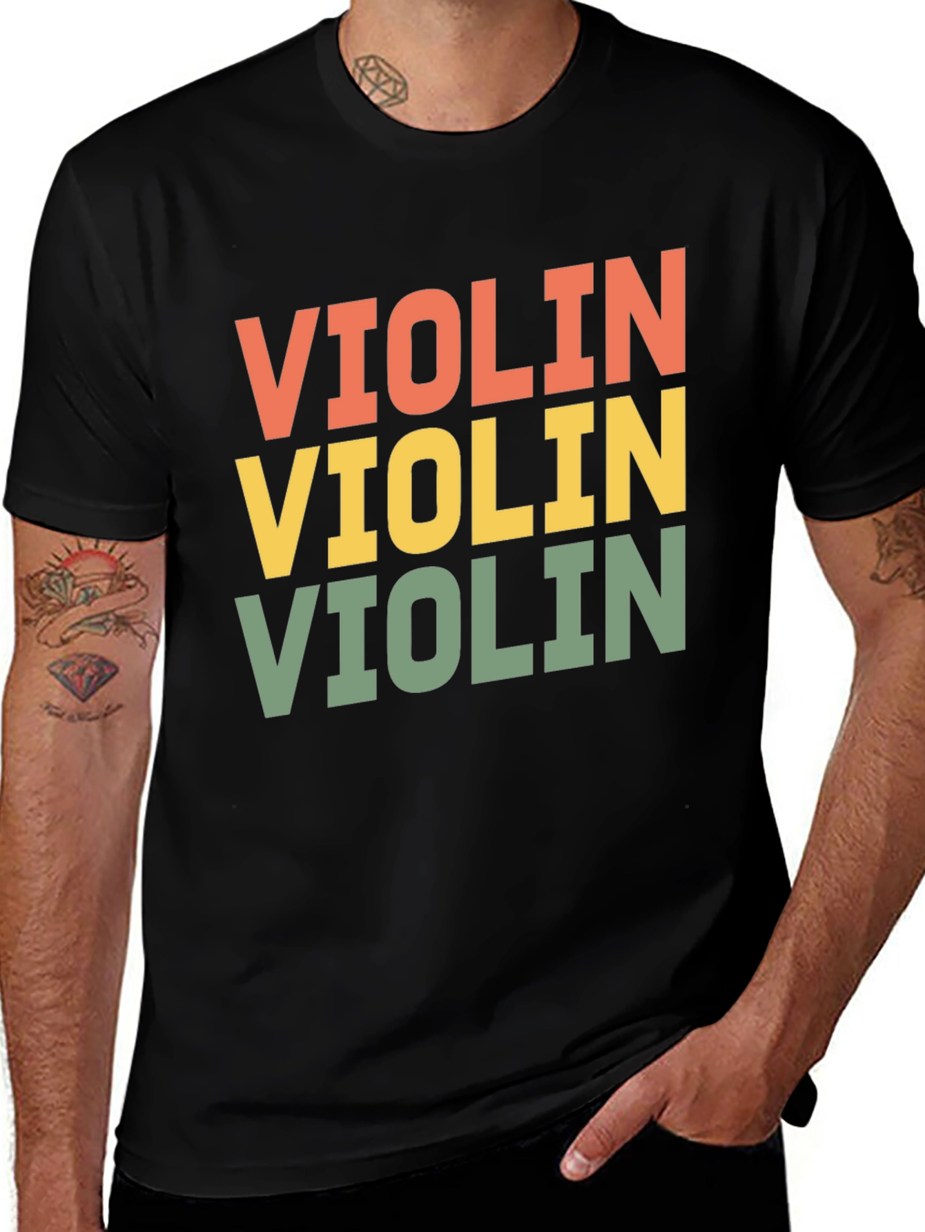 Variant 12 of Retro Violin Graphic Tee
