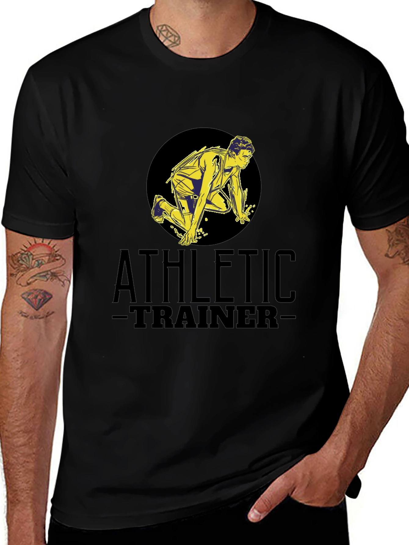 Variant 25 of Athletic Trainer Graphic Tee - Black