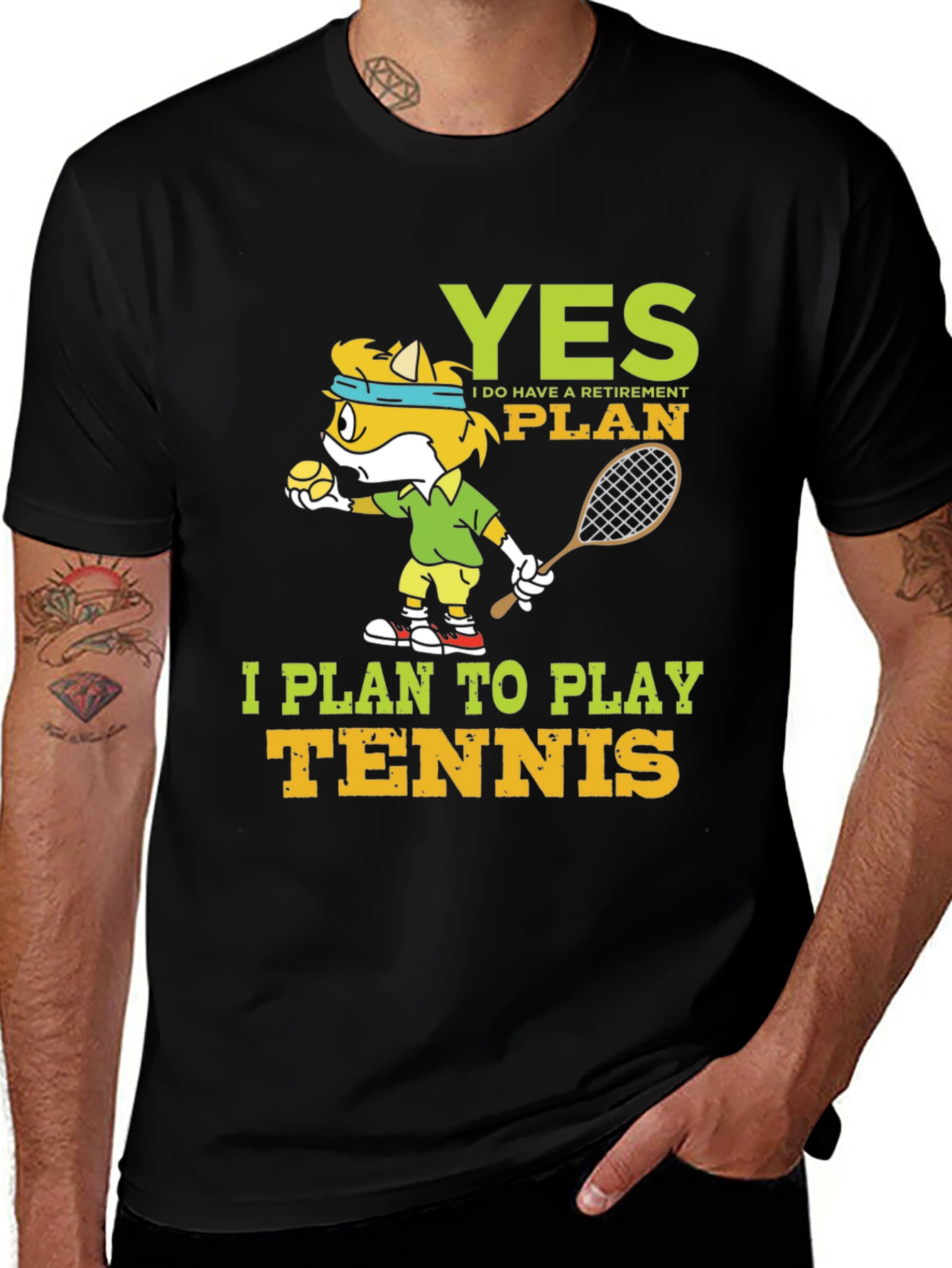 Variant 30 of Funny Tennis Retirement Plan Graphic Tee