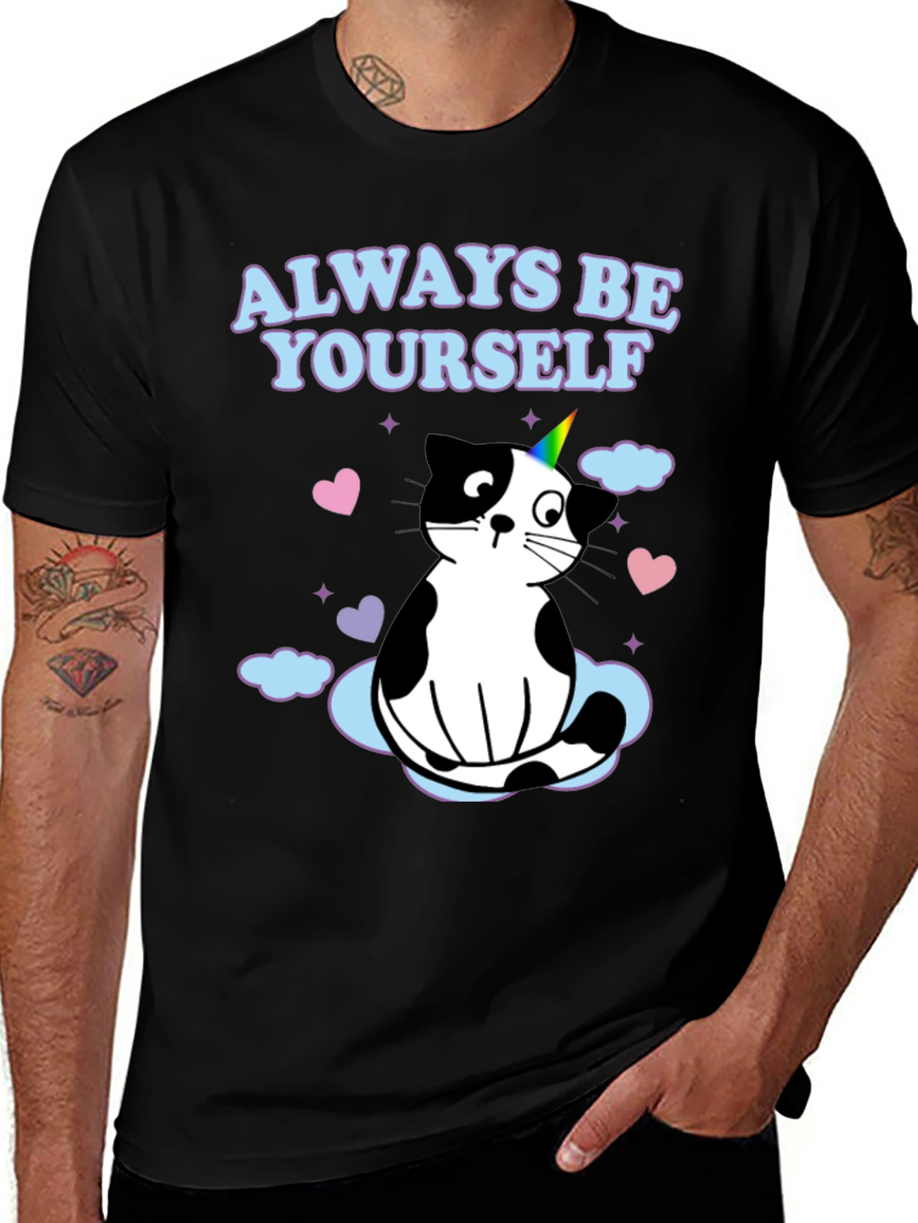 Variant 15 of Always Be Yourself Black Cat Unicorn T-Shirt