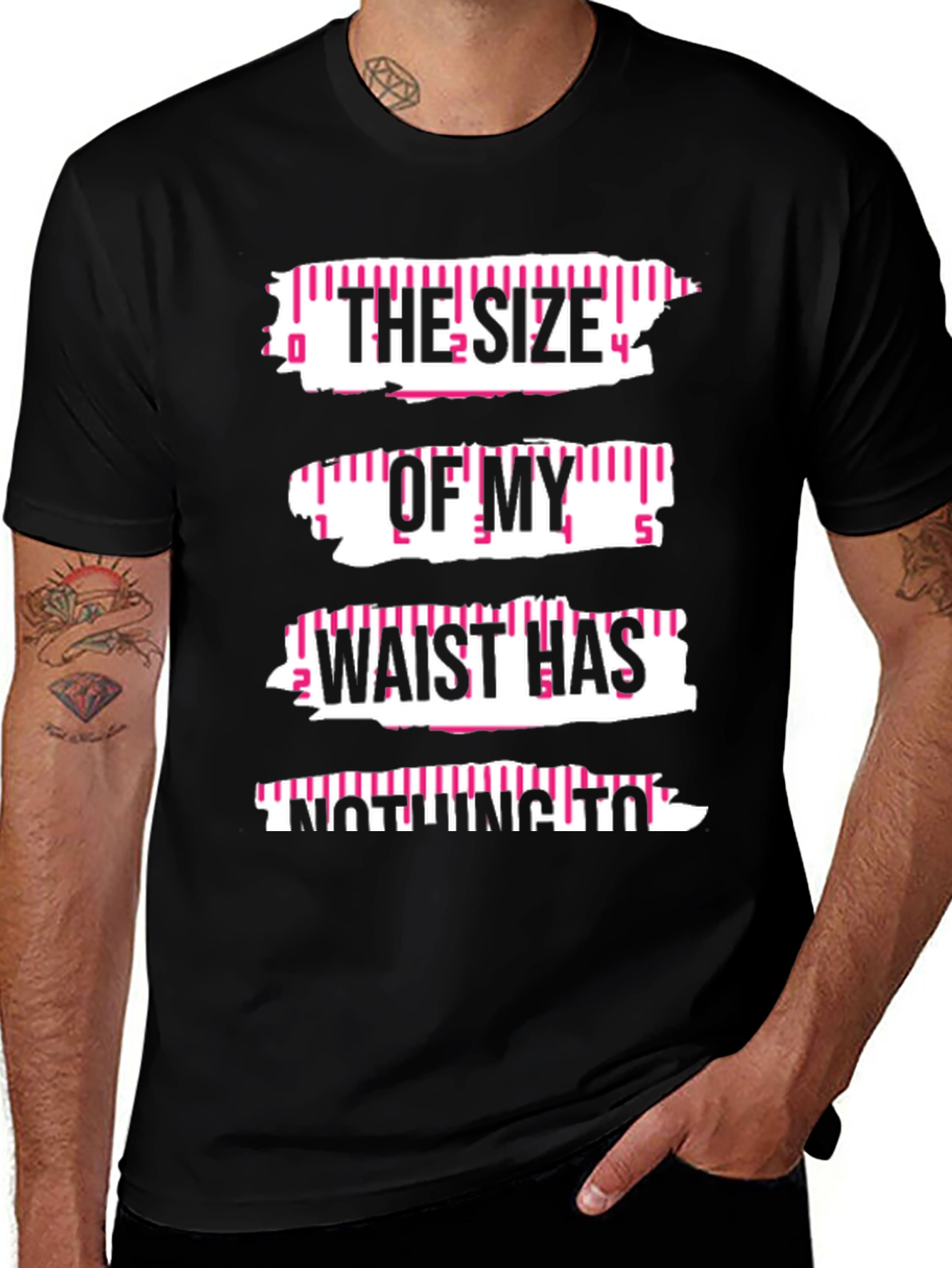 Variant 10 of Funny Waist Size Graphic Tee