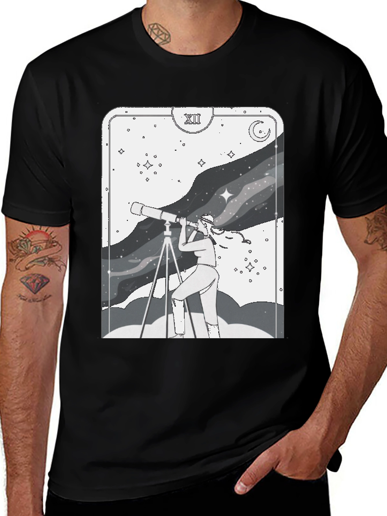 Variant 30 of Celestial Explorer Graphic Tee - Unisex Stargazer Shirt