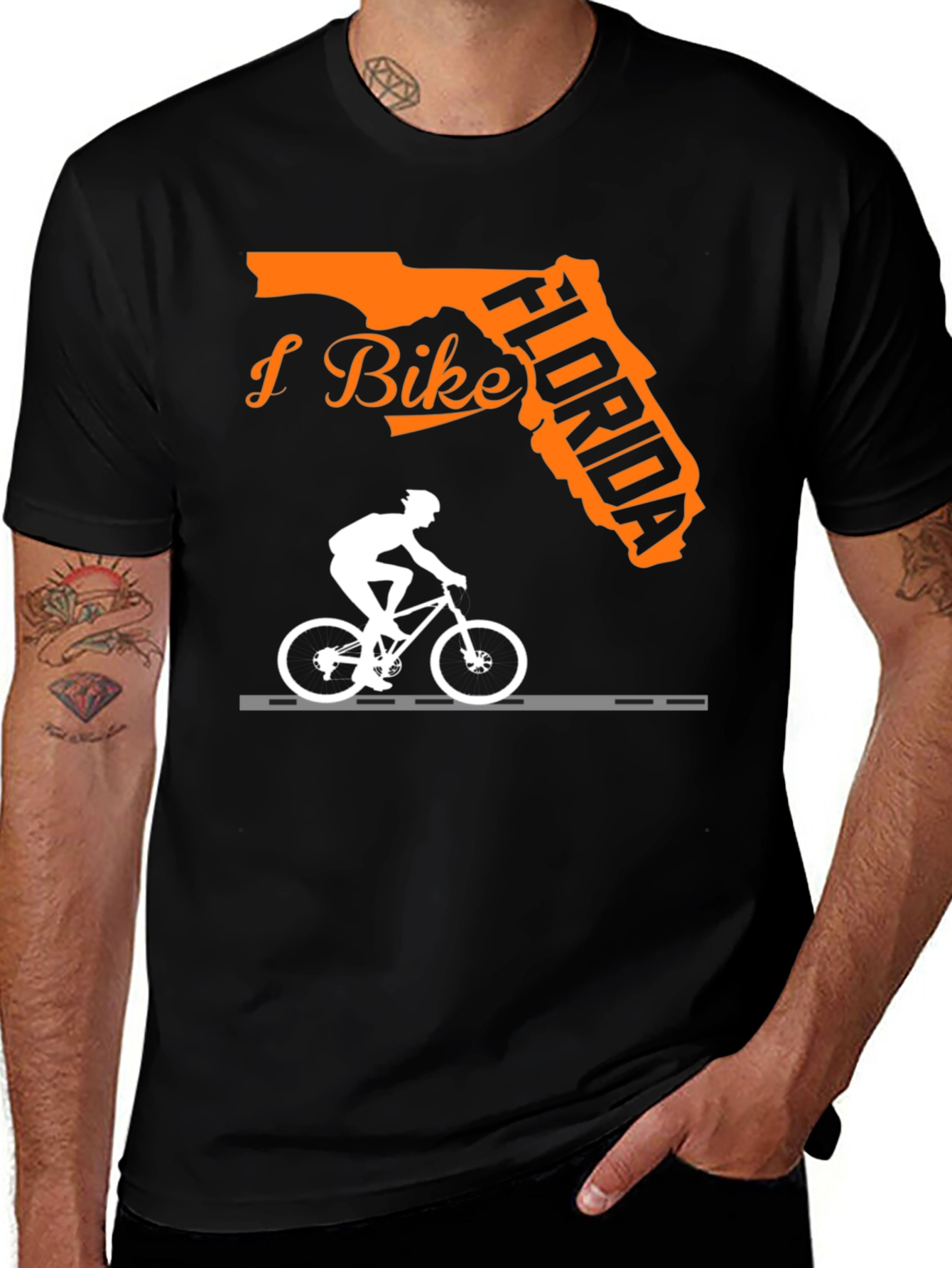 Variant 4 of I Bike Florida T-Shirt - Black