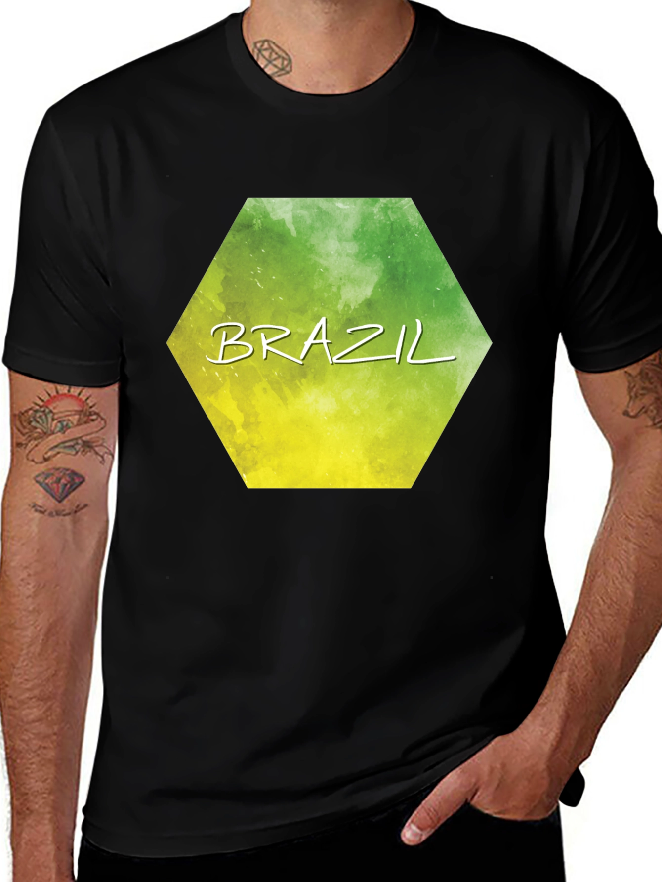 Brazil T-Shirt - Graphic Tee - Black