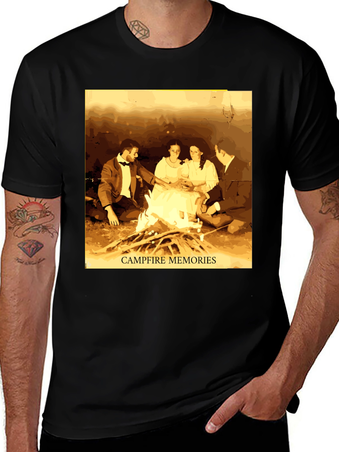 Variant 30 of Campfire Memories Graphic Tee - Cozy Retro Style