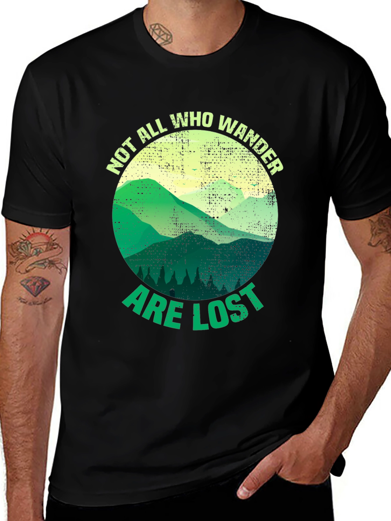 Variant 22 of Wanderlust T-Shirt - Not All Who Wander Are Lost