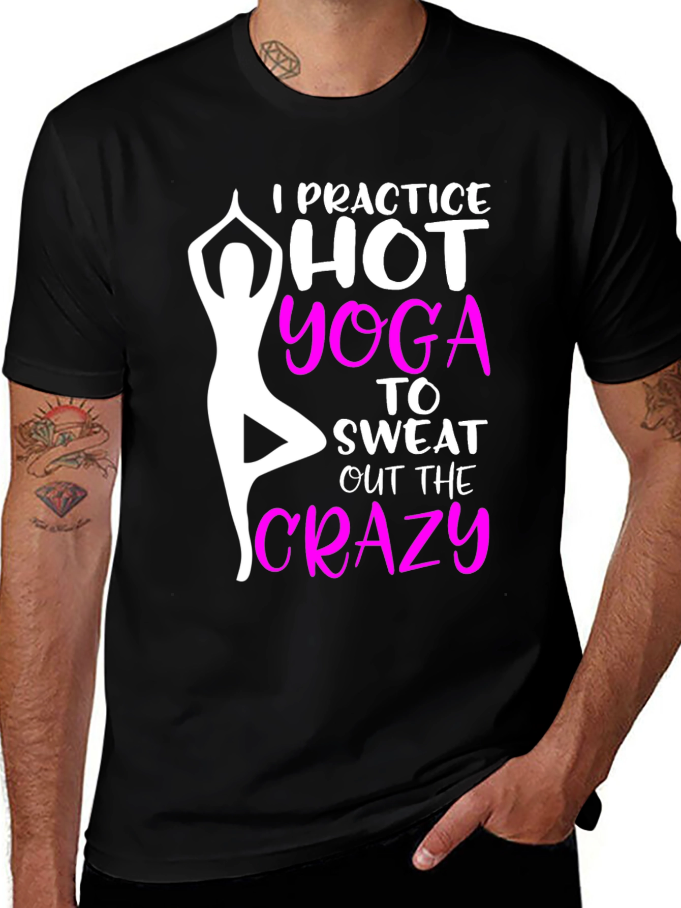 Variant 18 of I Practice Hot Yoga Graphic T-Shirt