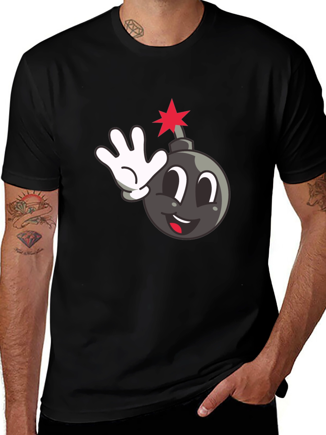 Variant 18 of Cartoon Bomb Graphic T-Shirt - Fun Novelty Tee