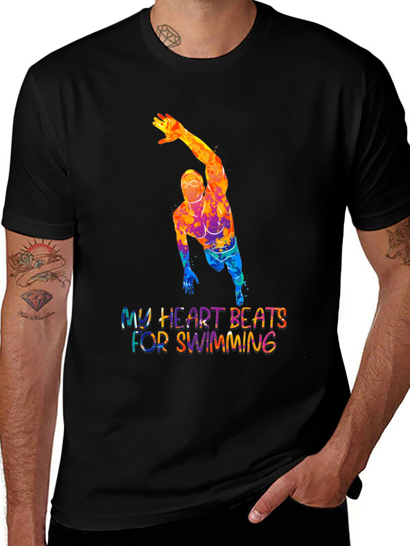Variant 20 of Swimming Heartbeat Graphic Tee