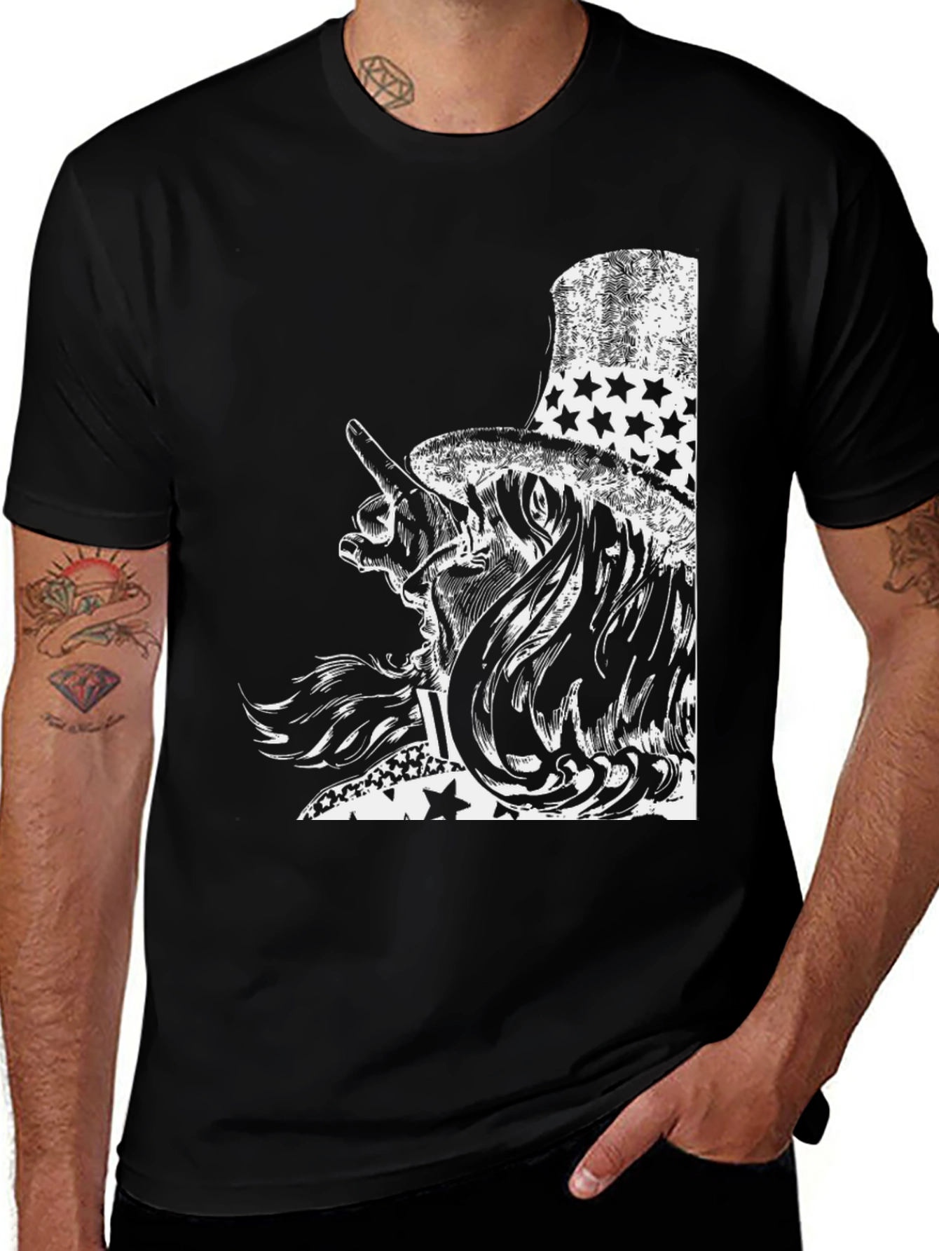 Variant 16 of Uncle Sam Graphic Print Tee