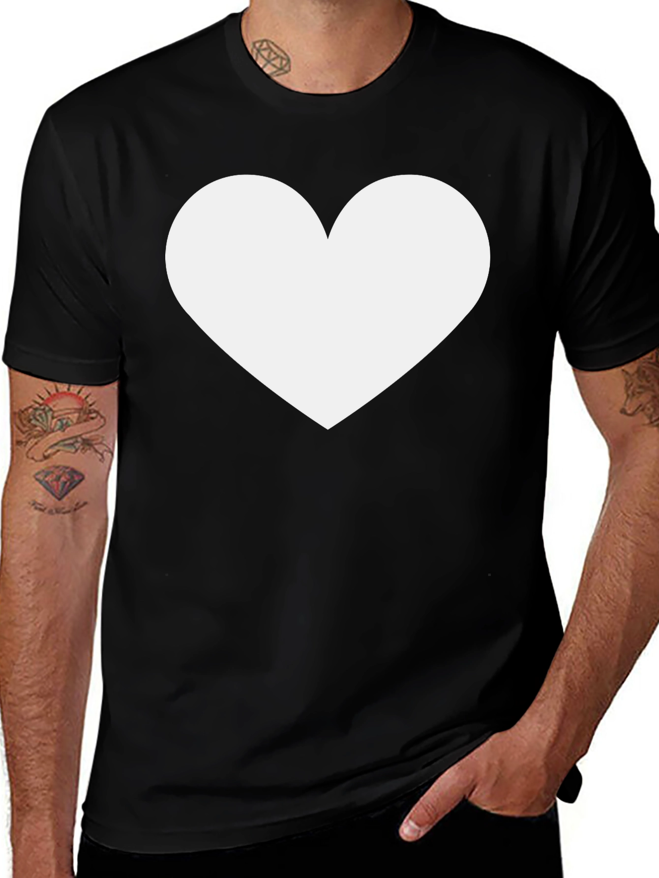 Variant 6 of Heart Graphic T-Shirt - Casual Style