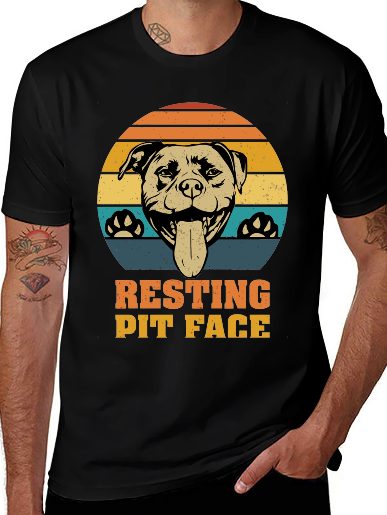 Variant 17 of Resting Pit Face T-Shirt - Dog Lover Tee