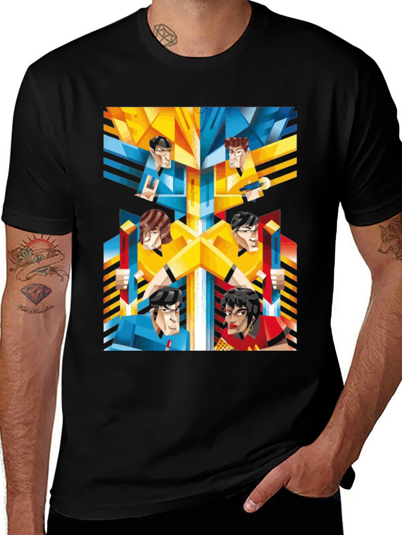 Variant 9 of Abstract Justice League Graphic Tee