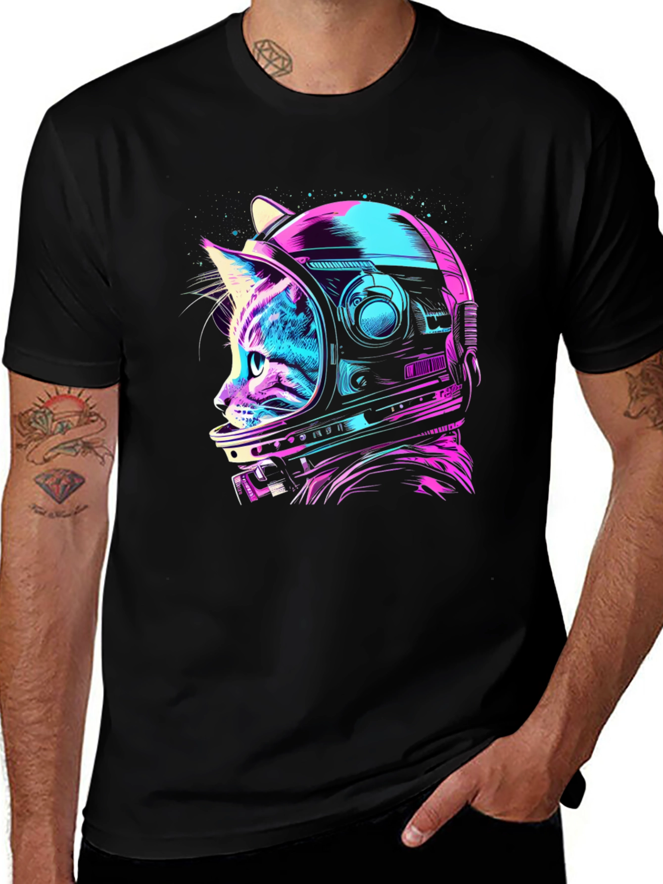 Variant 30 of Cat Astronaut Graphic T-Shirt