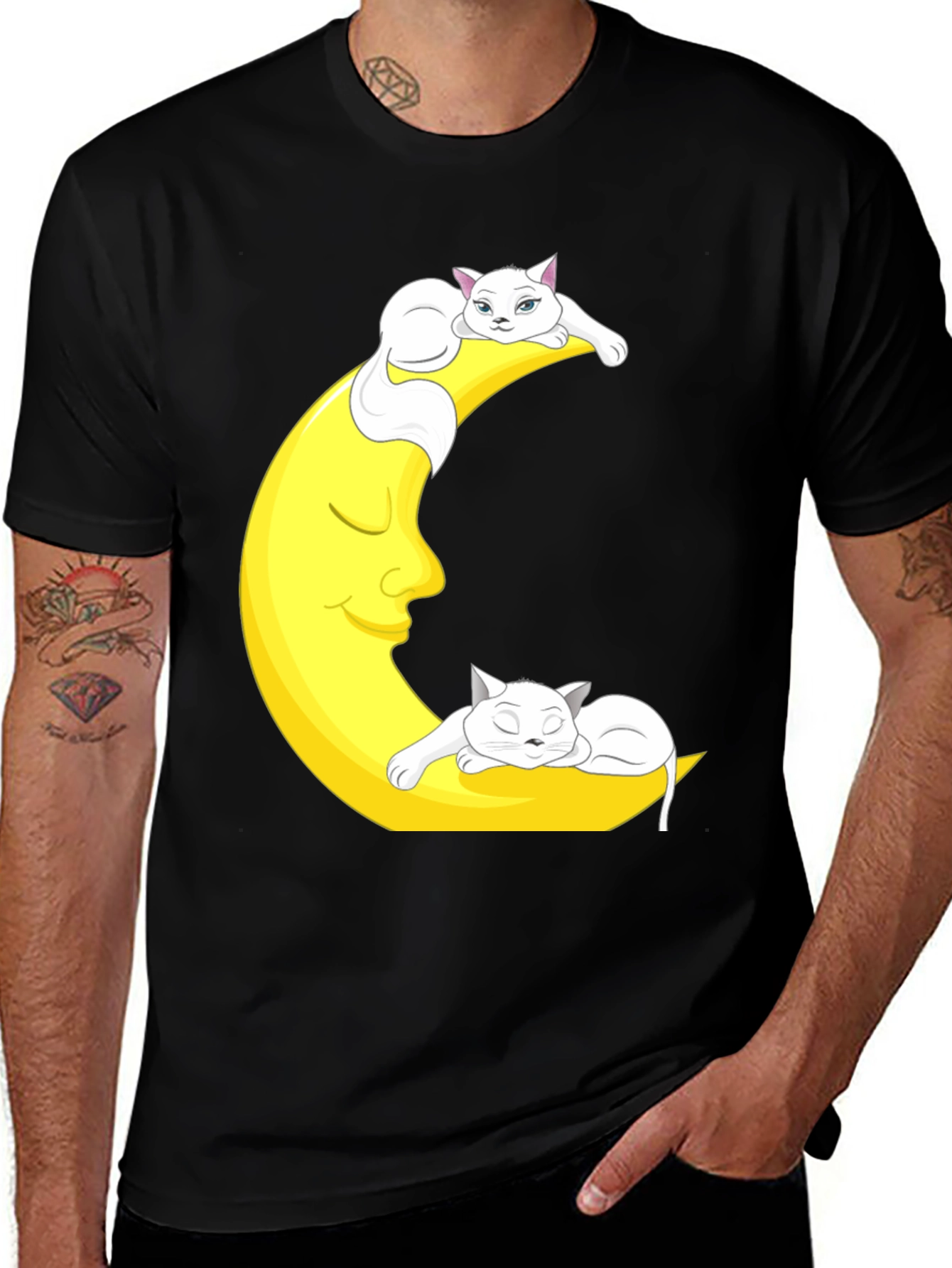 Variant 25 of Cat Nap Moon Graphic Tee