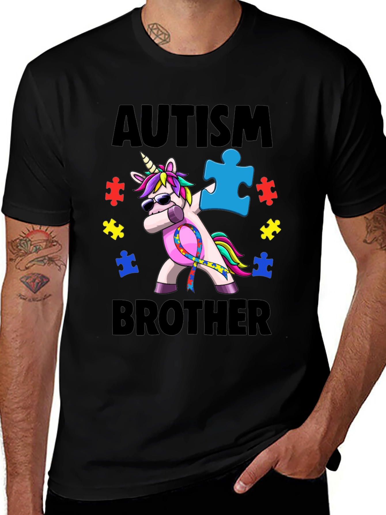 Variant 10 of Autism Brother Unicorn T-Shirt
