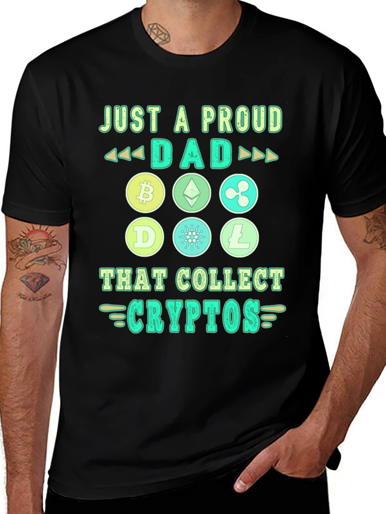Variant 17 of Proud Dad Crypto Collector T-Shirt