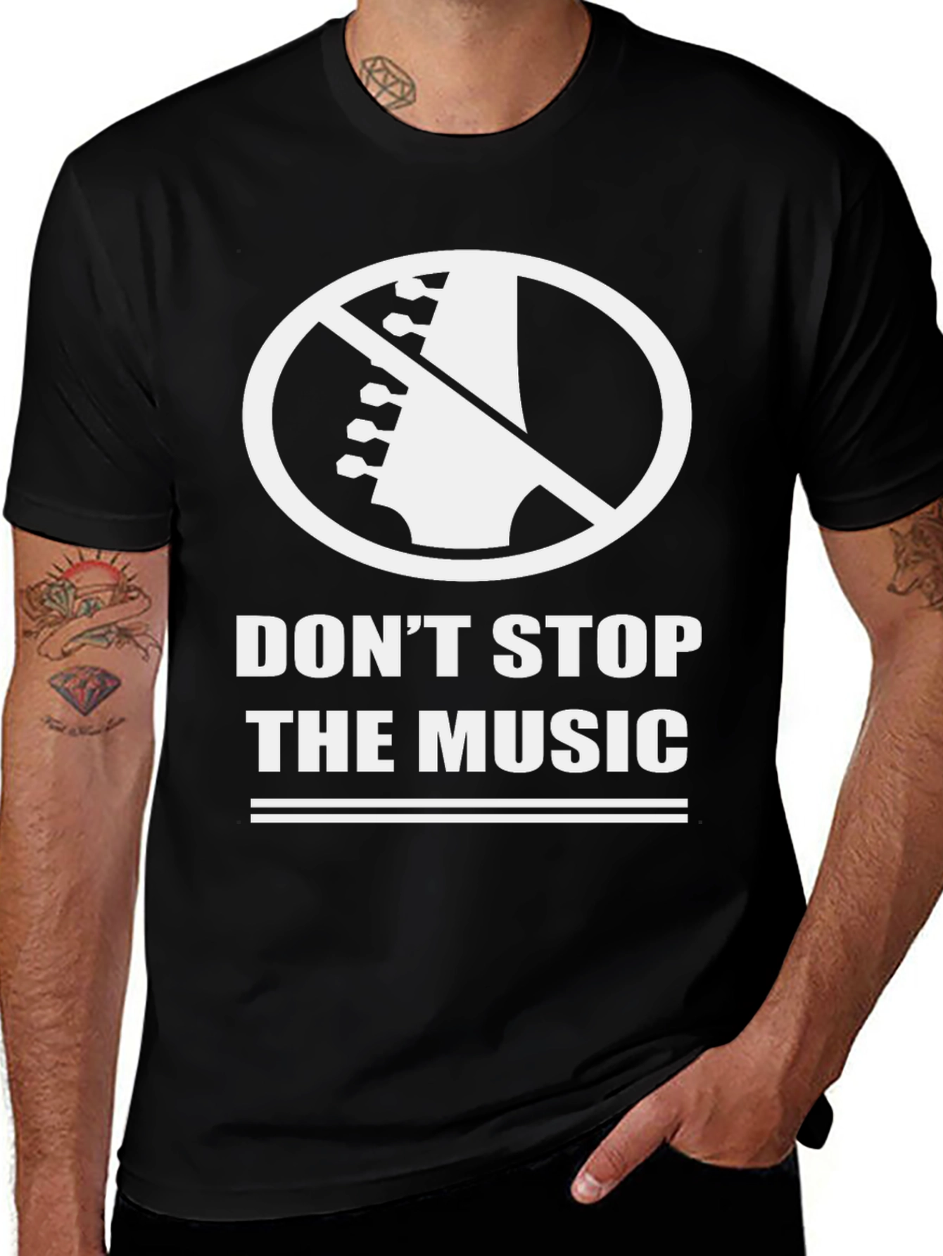 Variant 22 of Don't Stop The Music T-Shirt - Black