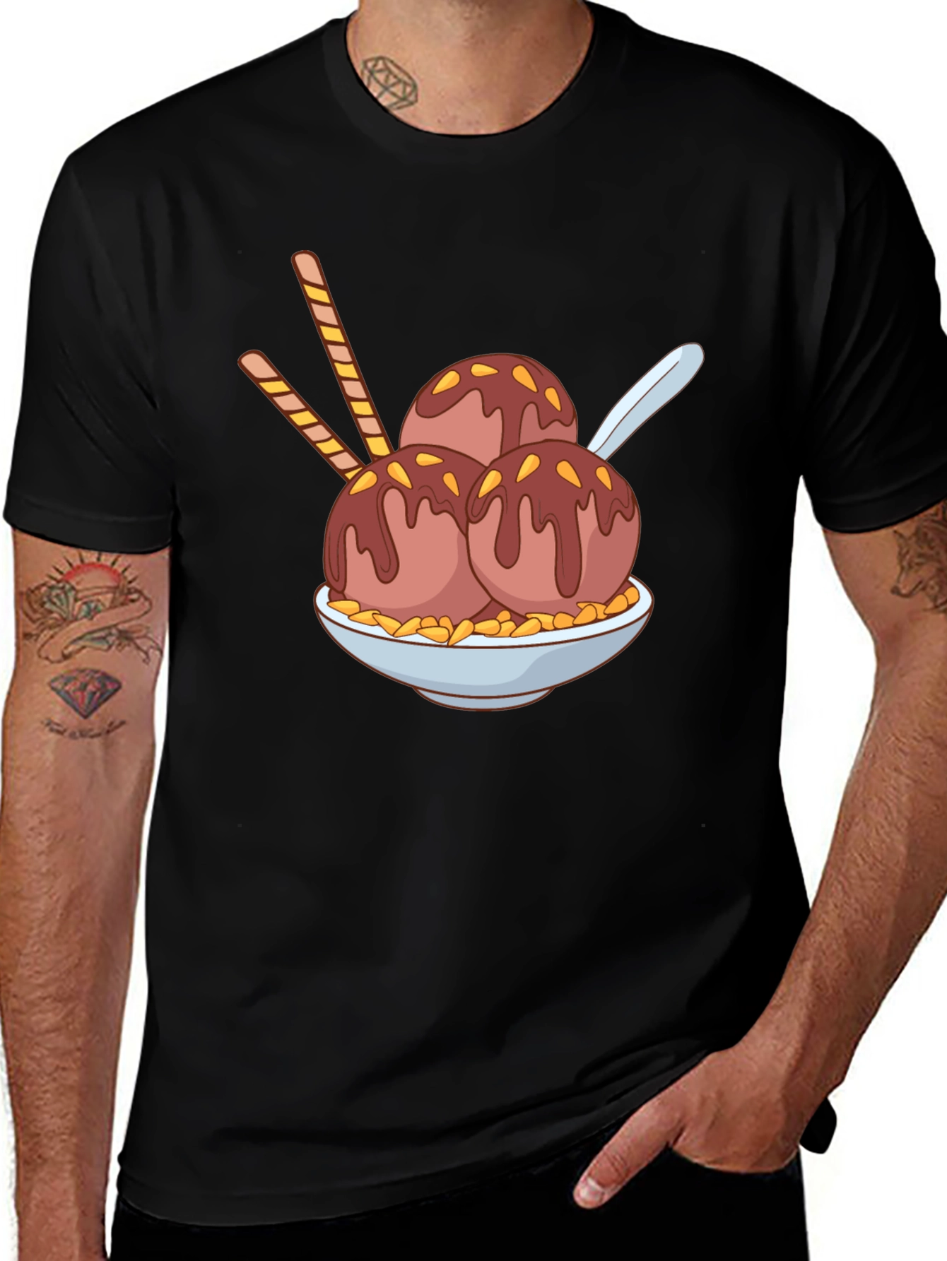Variant 3 of Ice Cream Dessert Graphic Tee - Fun & Stylish Casual Wear