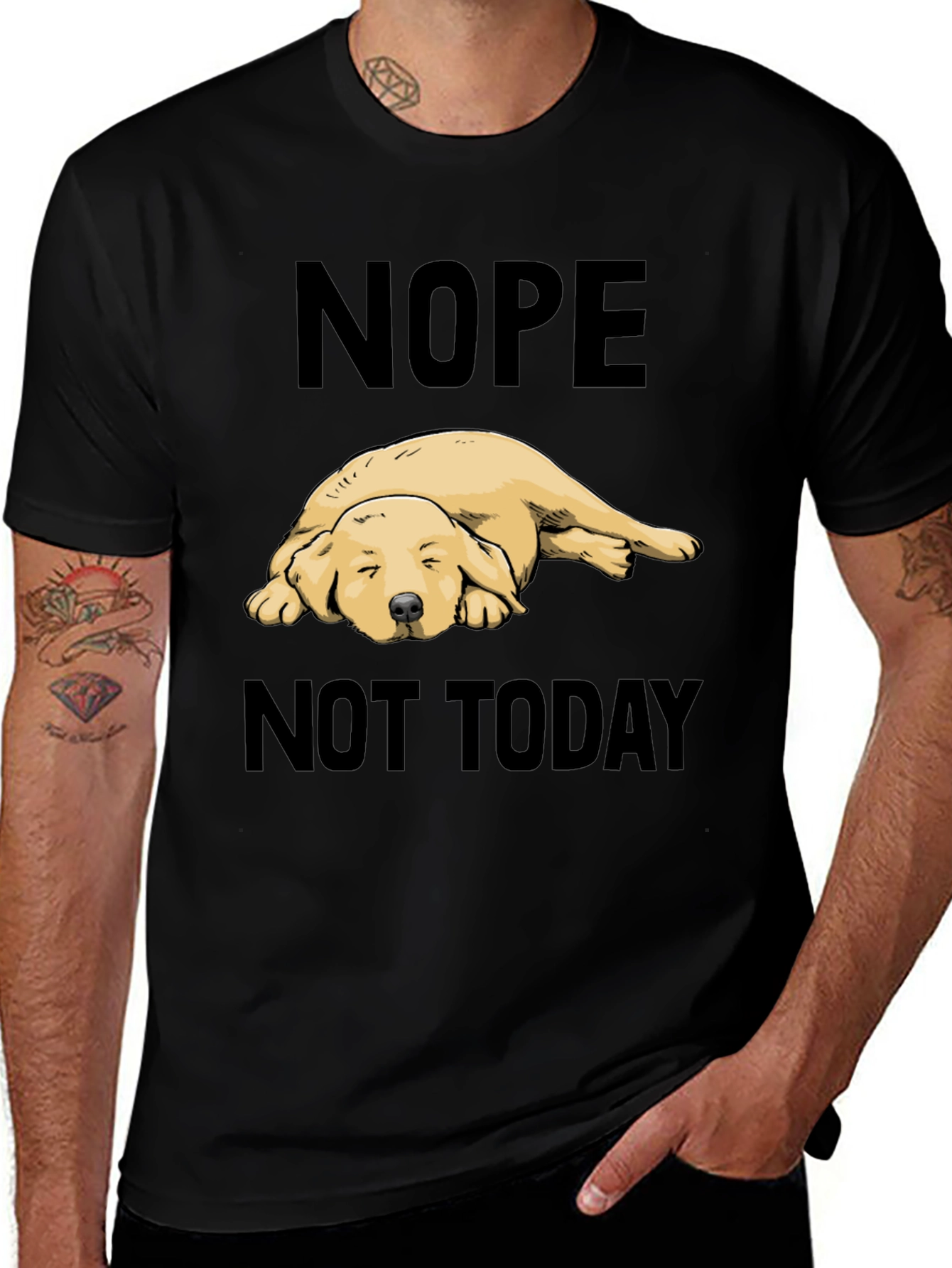 Variant 9 of Nope Not Today Dog Graphic Tee
