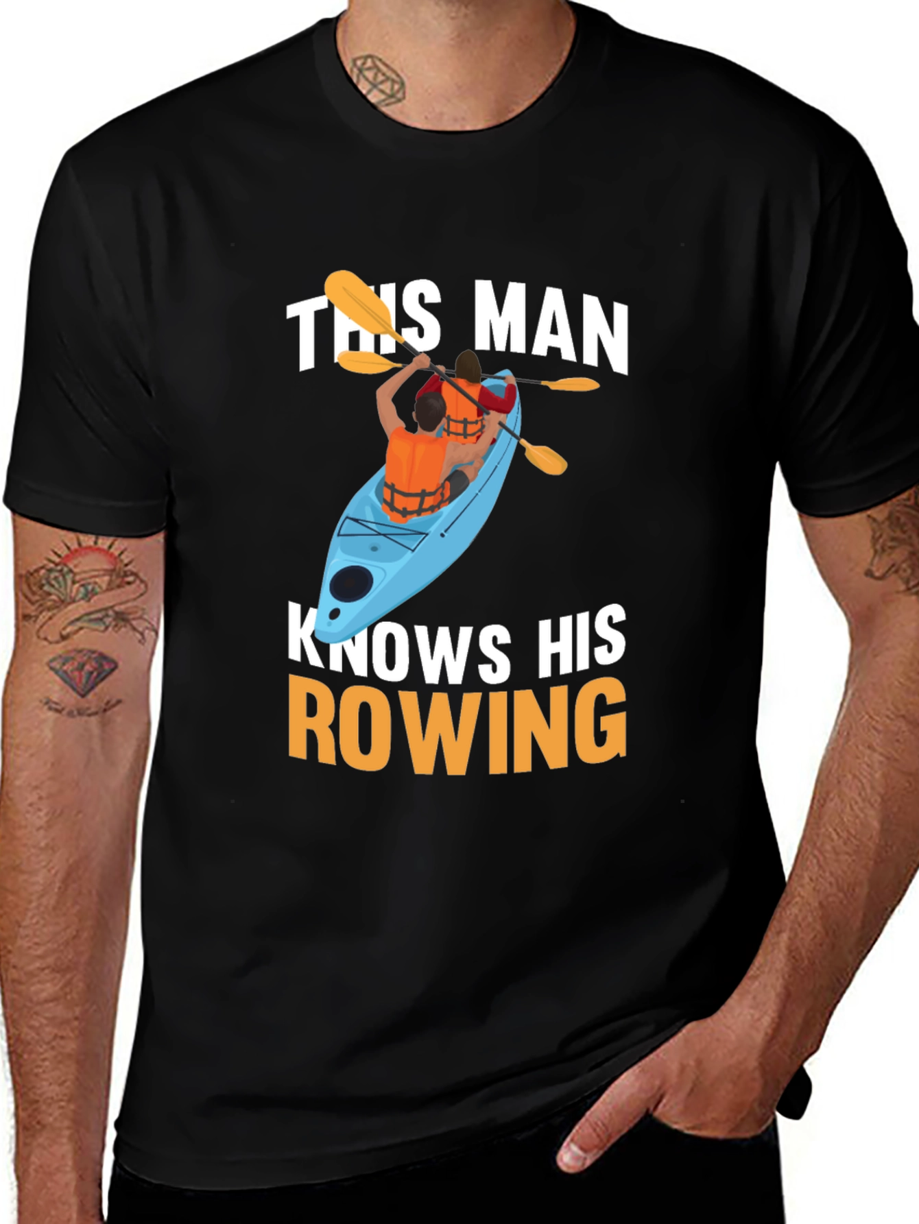 Variant 28 of This Man Knows His Rowing Graphic T-Shirt