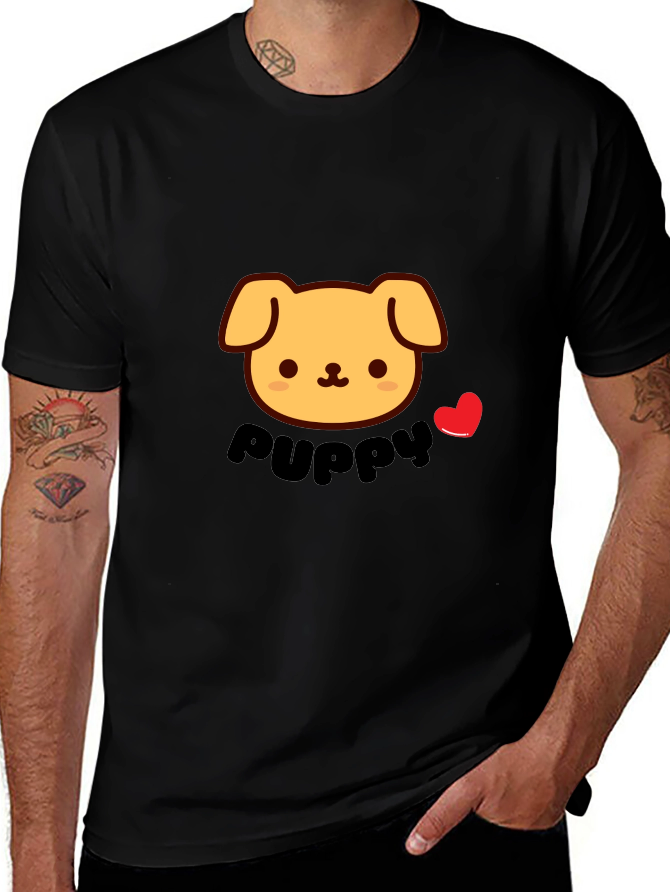 Variant 12 of Puppy Love T-Shirt - Cute Cartoon Dog Tee