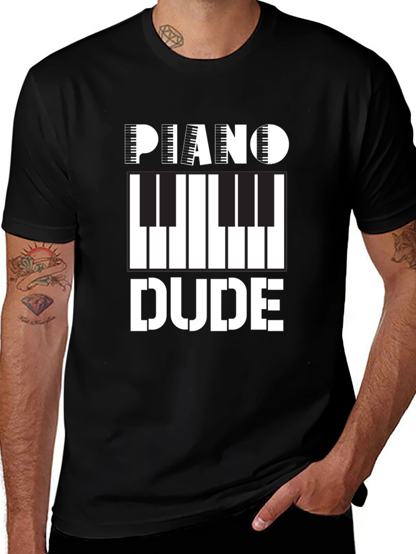 Variant 22 of Piano Dude Graphic Tee - Musician T-Shirt
