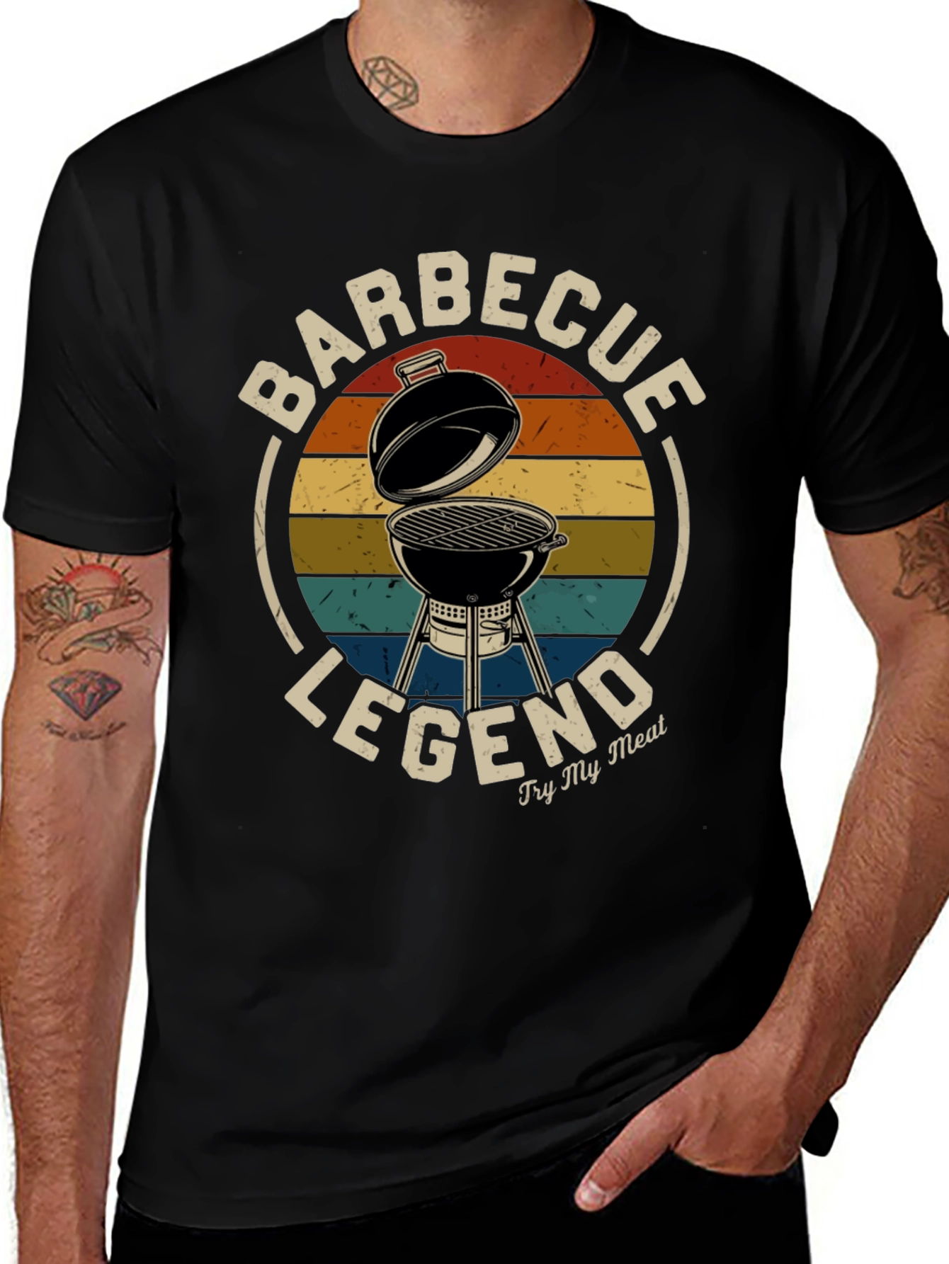 Variant 11 of Barbecue Legend Graphic Tee - Grilling T-Shirt