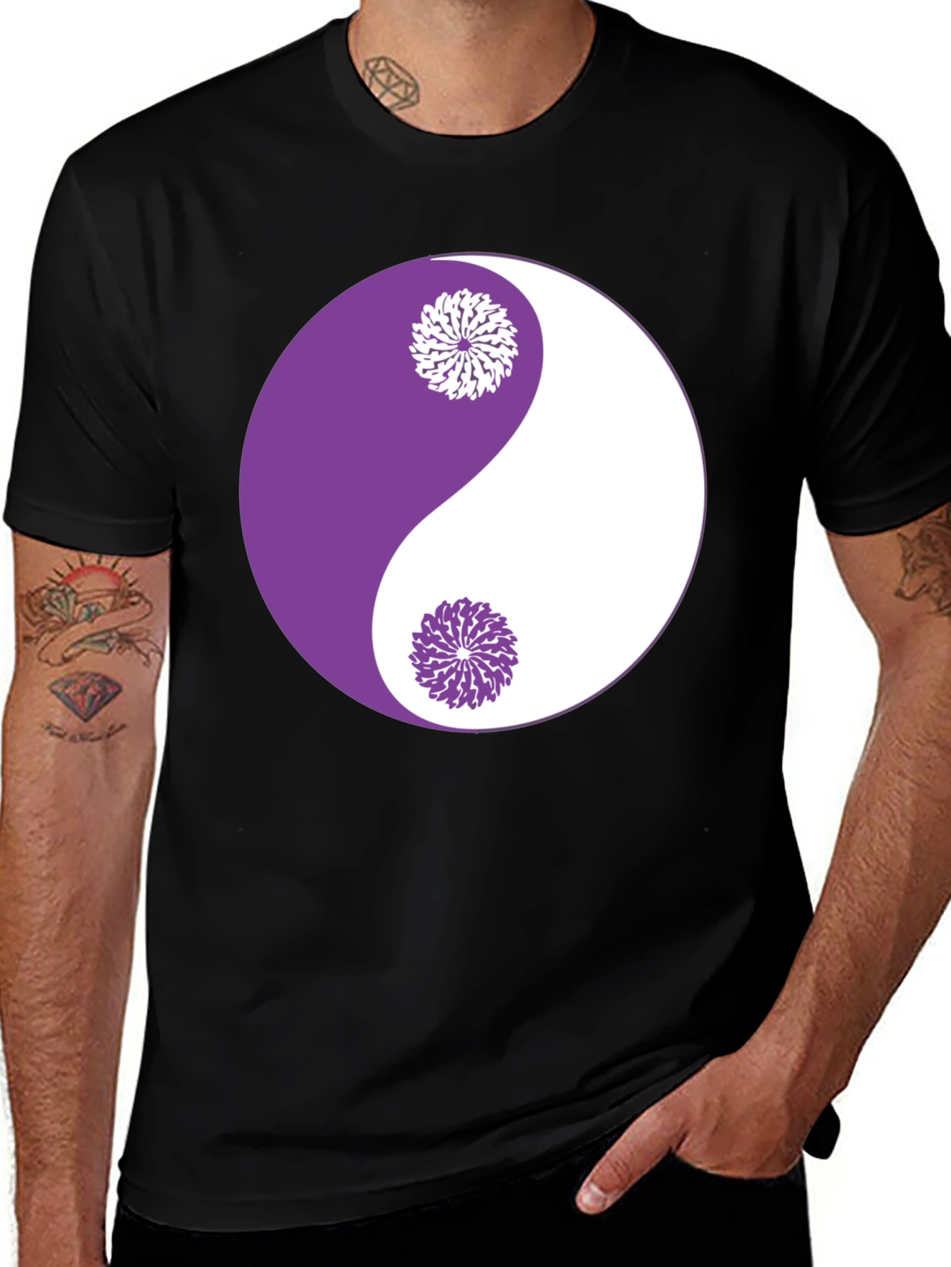 Variant 24 of Yin Yang Floral Graphic T-Shirt