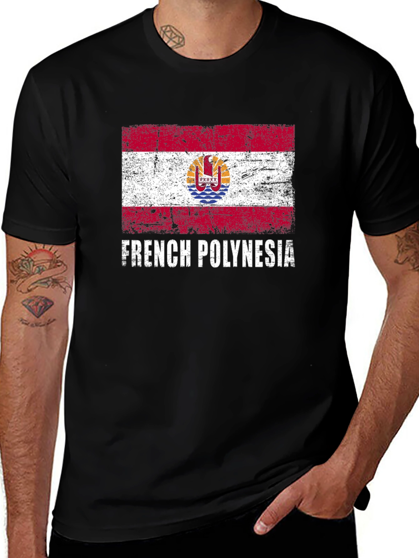 French Polynesia Flag Graphic Tee