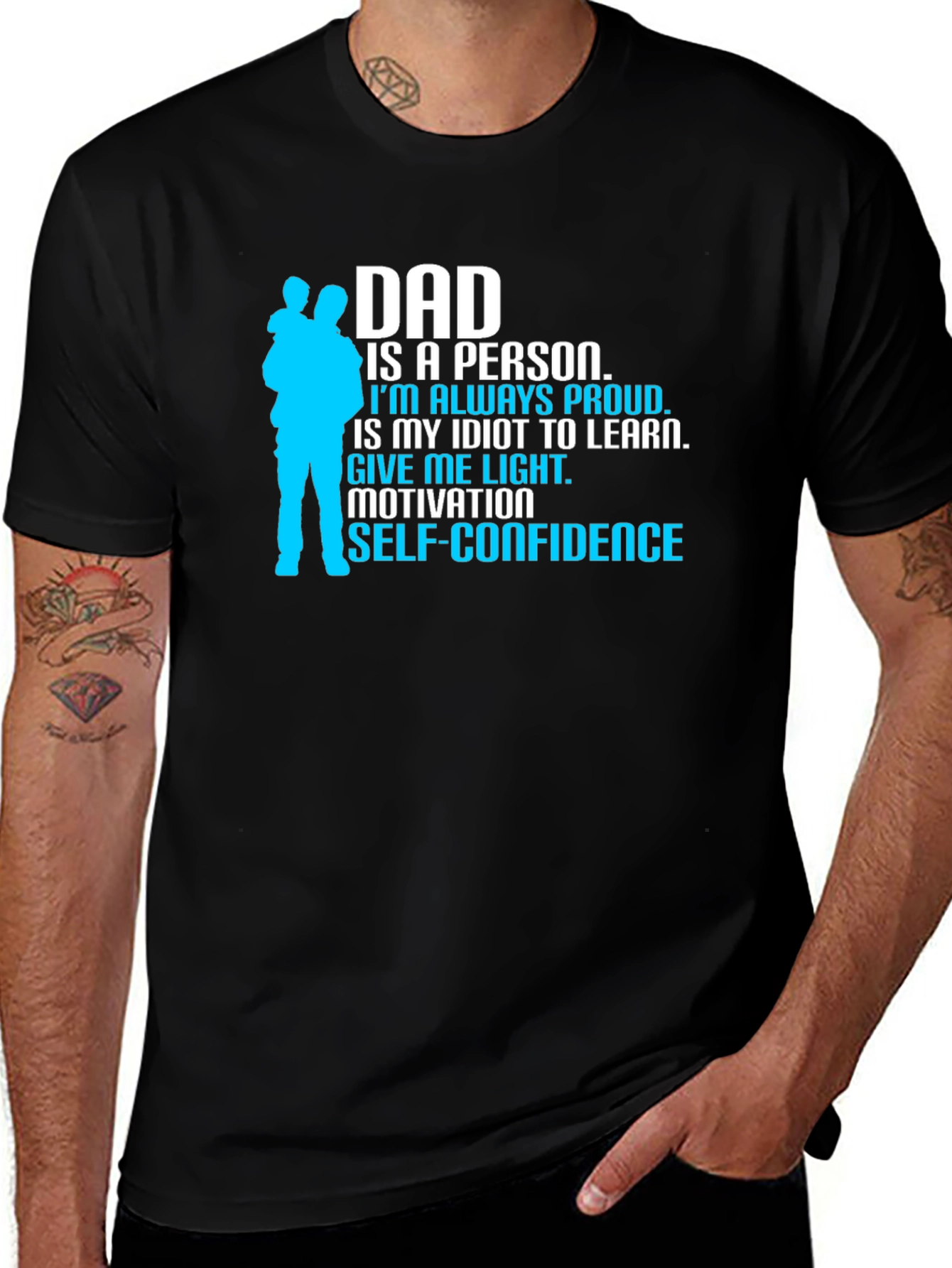 Variant 6 of Dad Inspiration Black T-Shirt